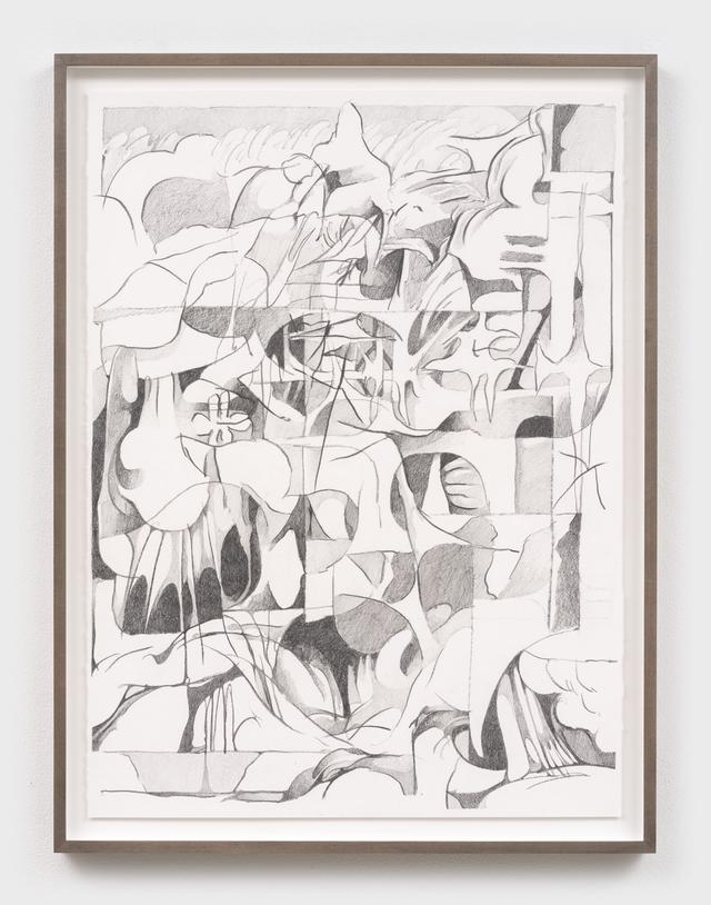 Paul Peng. Intentions, 2024. Graphite on paper. 30 × 22 inches (33 × 25 inches framed).