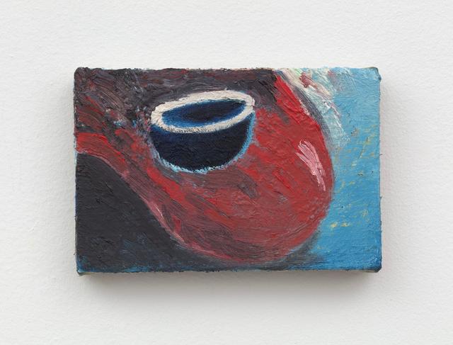 Al Svoboda. to freak out where it is pointing, 2023. Oil on linen. 4 x 6 inches.