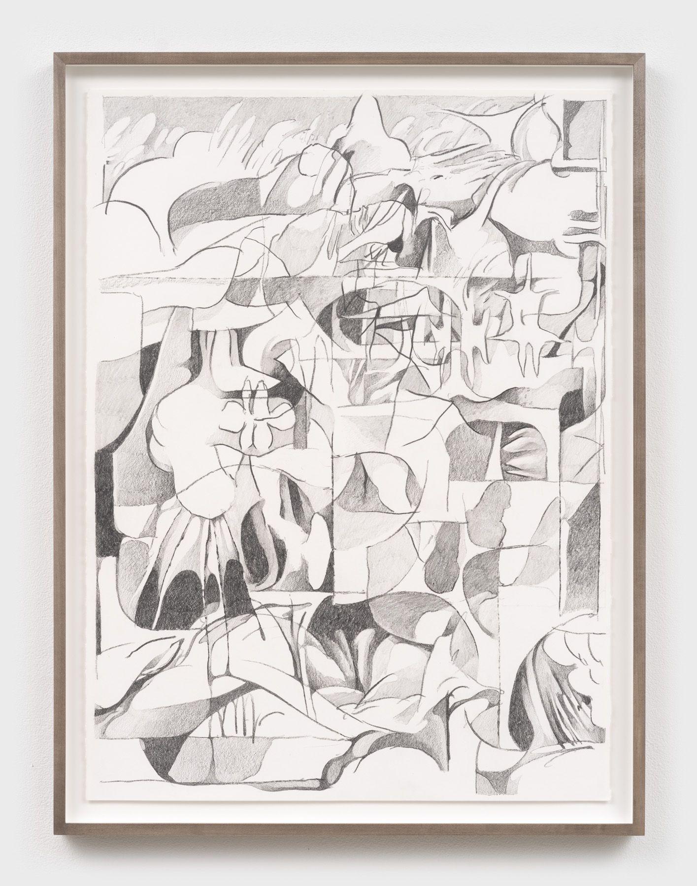 Paul Peng. Intentions, 2024. Graphite on paper. 30 × 22 inches (33 × 25 inches framed).