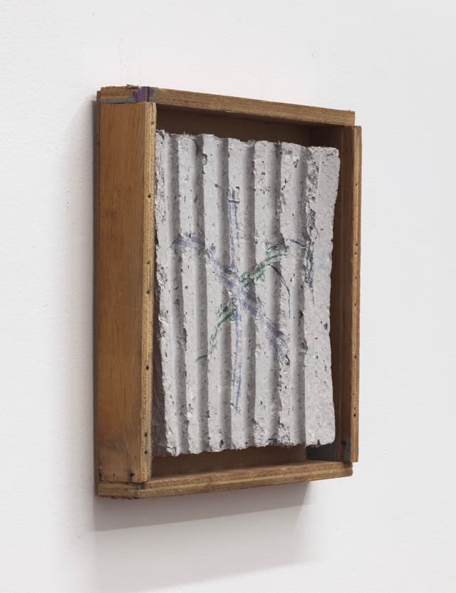 Bronson Smillie. Asterisk to Nowhere #2, 2022. Paper pulp, bar rag, artists frame. 12 x 11 x 1 inches.