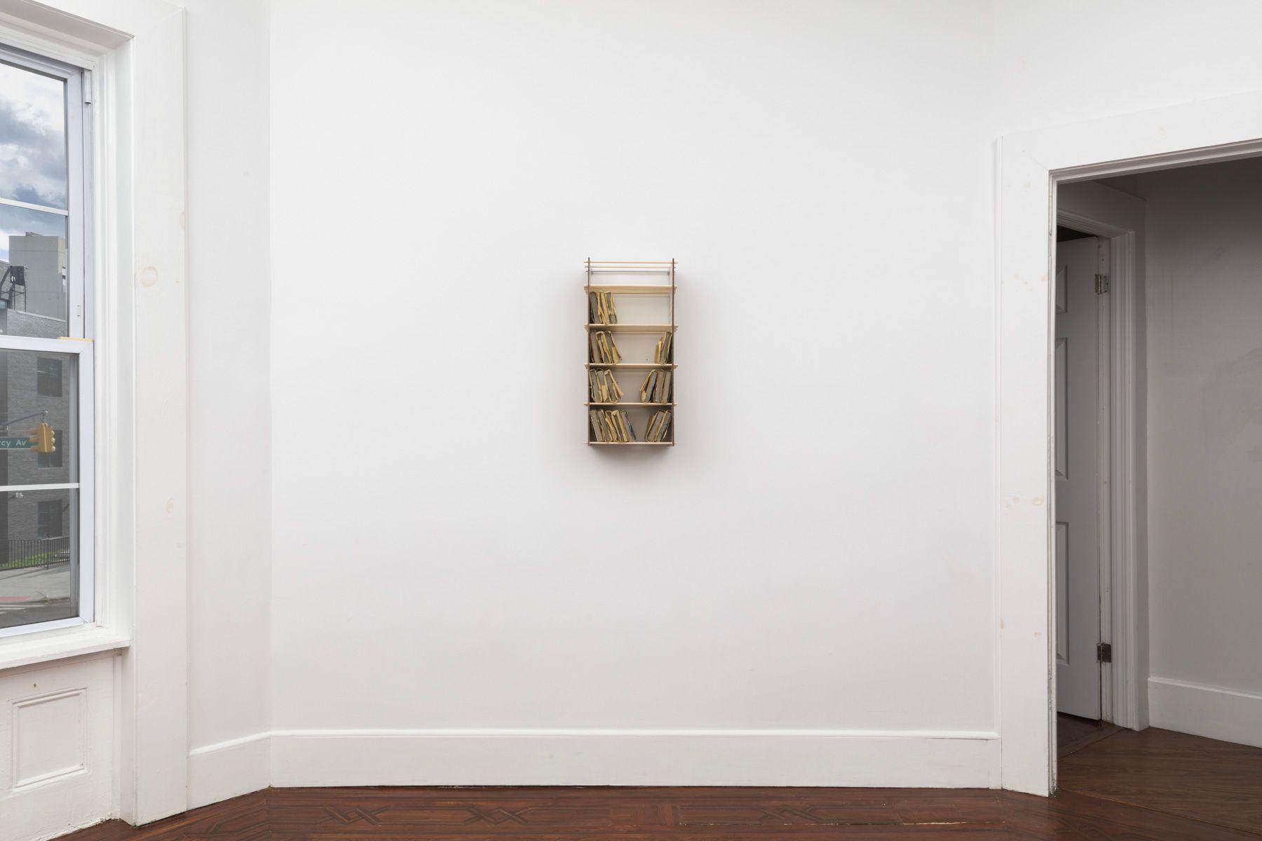 Al Svoboda. Scaffolding I, 2022. Wood, aluminum, rice paper. 24 x 12 x 8inches.