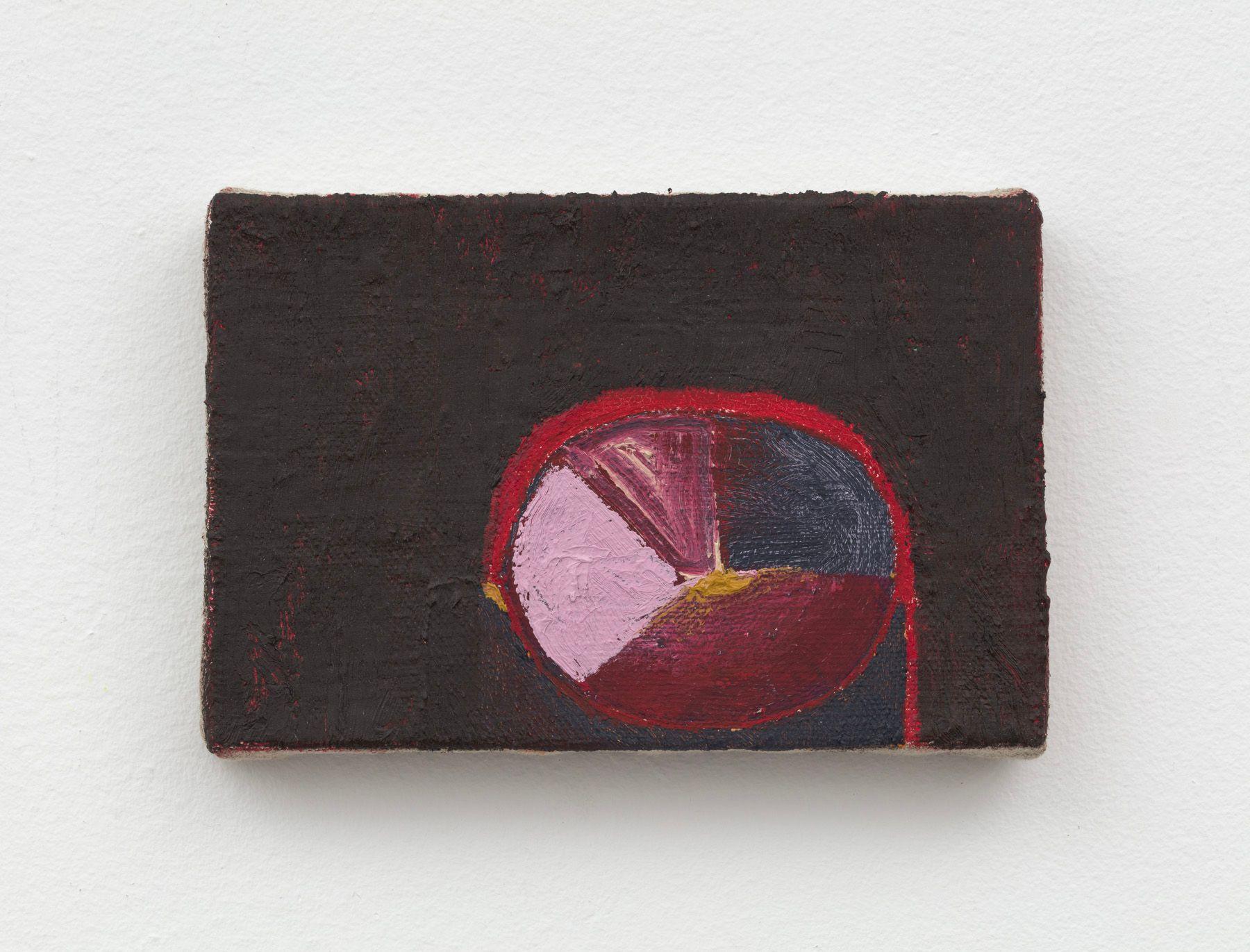 Al Svoboda. to read about where it is pointing, 2023. Oil on linen. 4 x 6 inches.