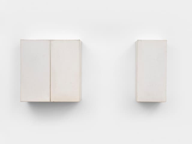 Winona Sloane Odette. Untitled, 2023. Trimmings/notions boxes. 17 x 40 x 4.25 inches.