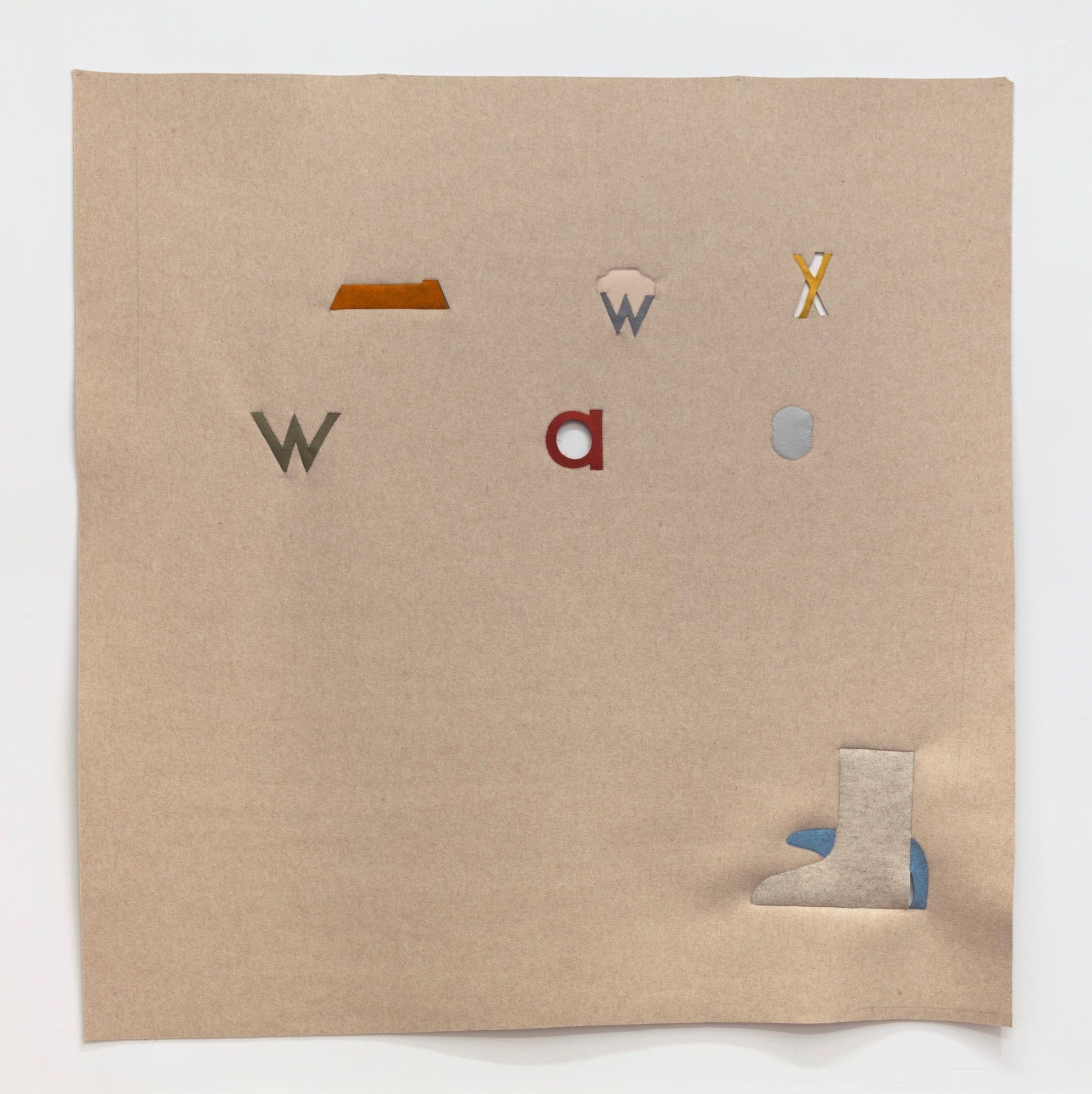 Cyrilla Mozenter. BlueBear, 2022. Industrial wool felt hand stitched with silk thread. 73 x 70.5 inches.