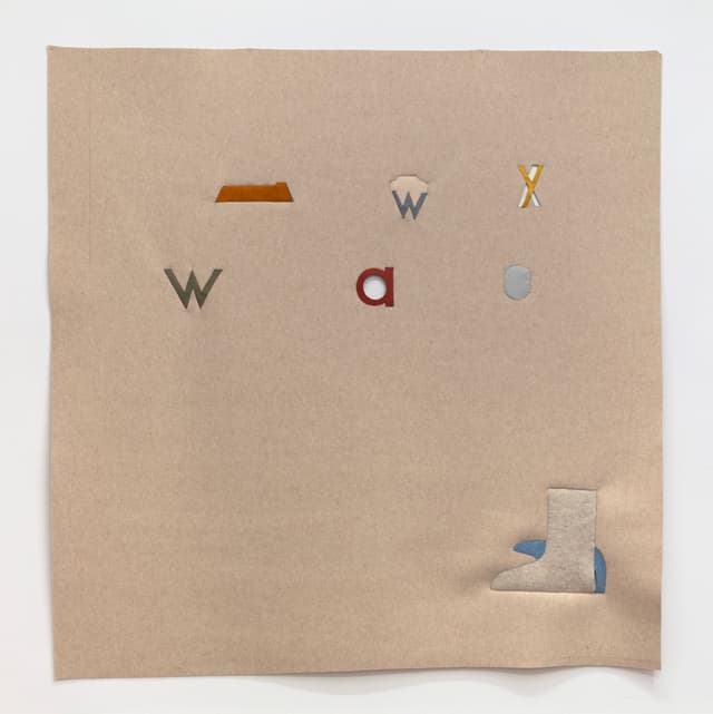 Cyrilla Mozenter. BlueBear, 2022. Industrial wool felt hand stitched with silk thread. 73 x 70.5 inches.