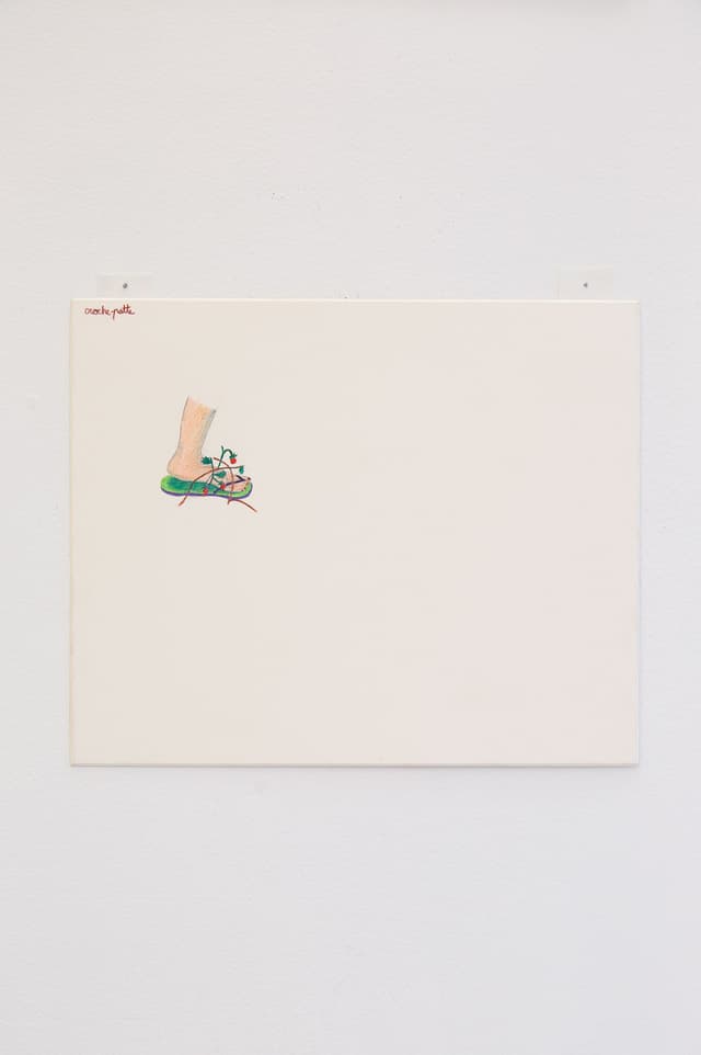 Alix Van Der Donckt-Ferrand. Croche-Patte, 2023. Pencil crayon and graphite on matboard. 8.5 x 10 inches.