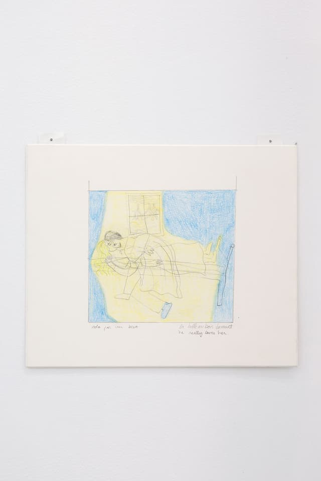 Alix Van Der Donckt-Ferrand. La Belle au Bois Dormant, 2022. Pencil crayon and graphite on matboard. 8.5 x 10 inches.