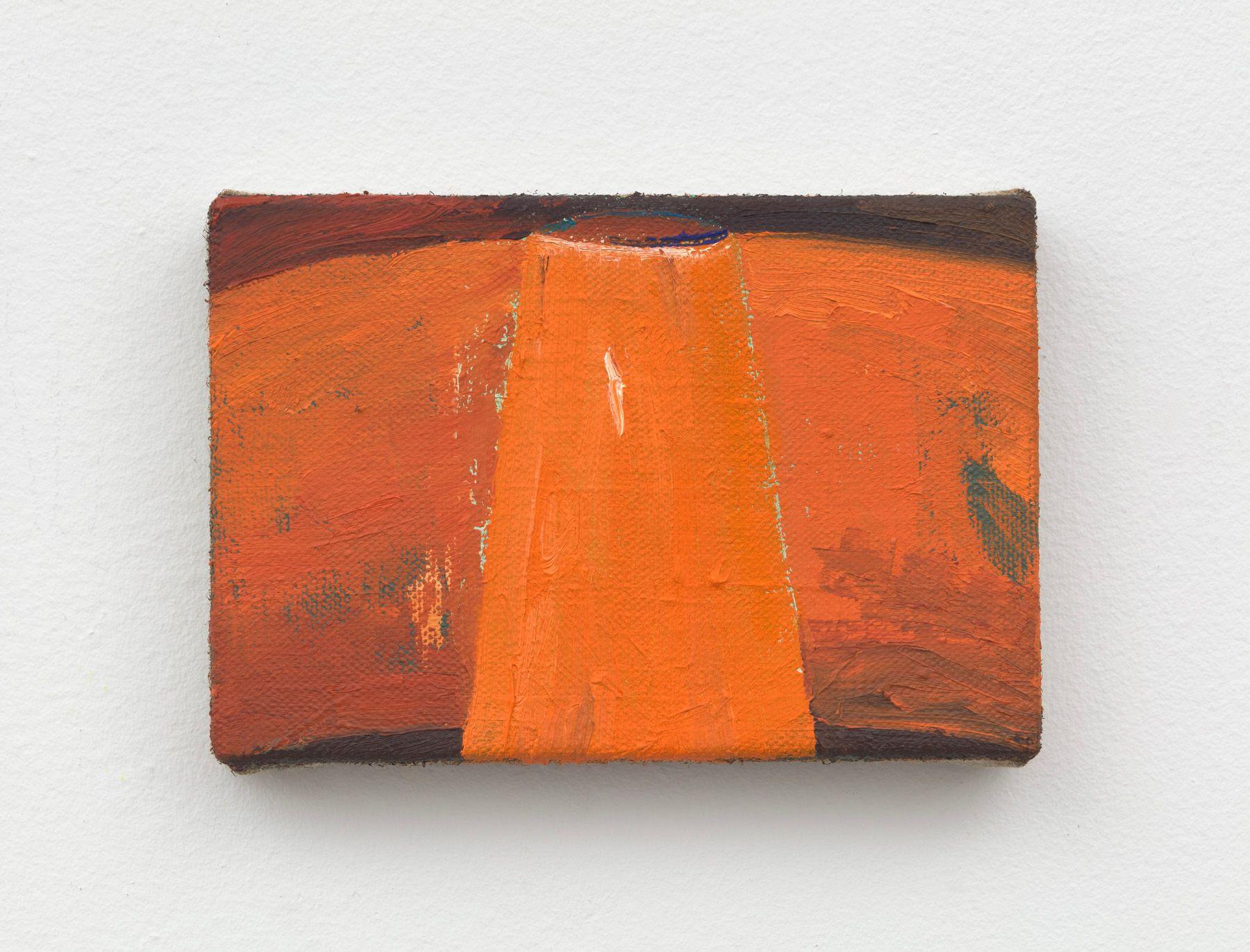 Al Svoboda. to picture this where it is pointing, 2023. Oil on linen. 4 x 6 inches.