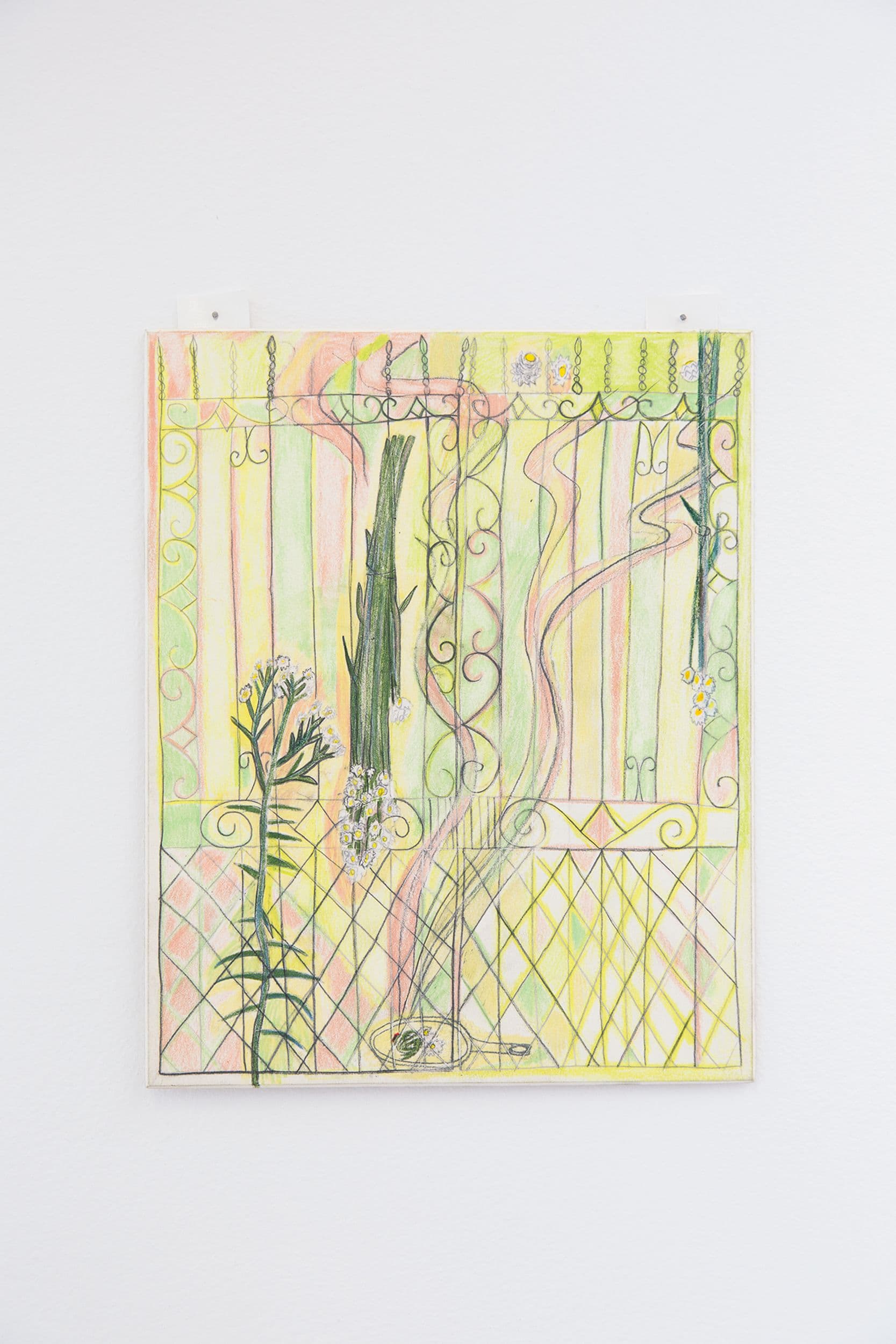 Alix Van Der Donckt-Ferrand. Sans Titre, 2022. Pencil crayon and graphite on matboard. 10 x 8.5 inches.