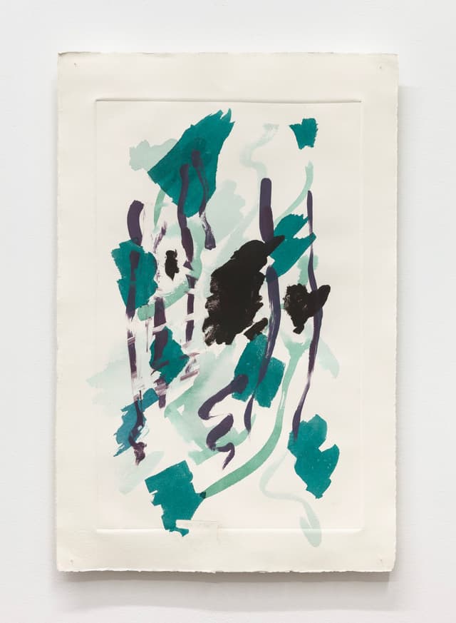 Lorena Ancona. Jungle, 2022. Monotype with ink on cotton paper. 23 x 15 inches.