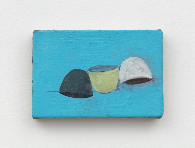 Al Svoboda. to pretend where it is pointing, 2023. Oil on linen. 4 x 6 inches.