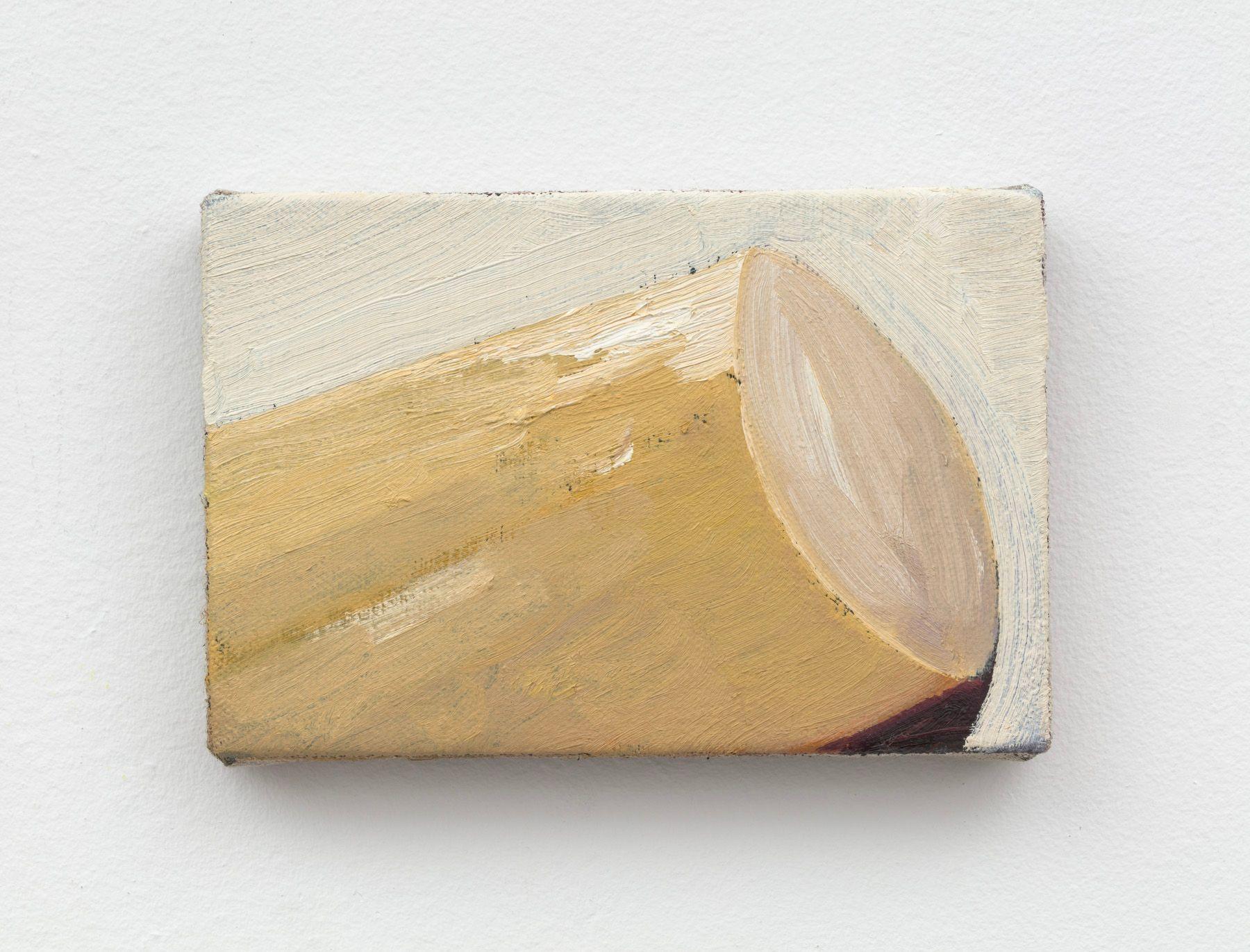 Al Svoboda. to omit where it is pointing, 2023. Oil on linen. 4 x 6 inches.