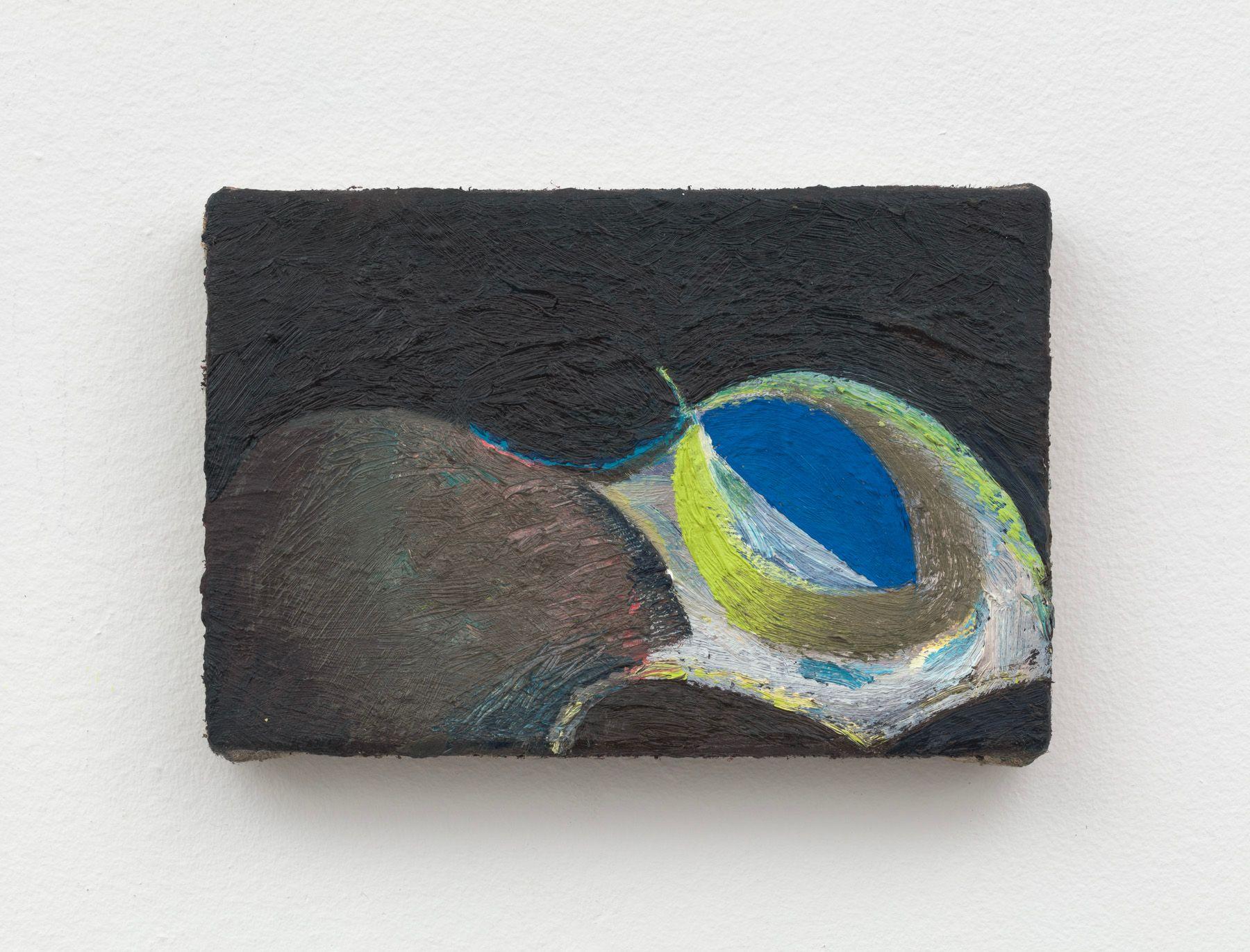 Al Svoboda. to picture this where it is pointing, 2023. Oil on linen. 4 x 6 inches.