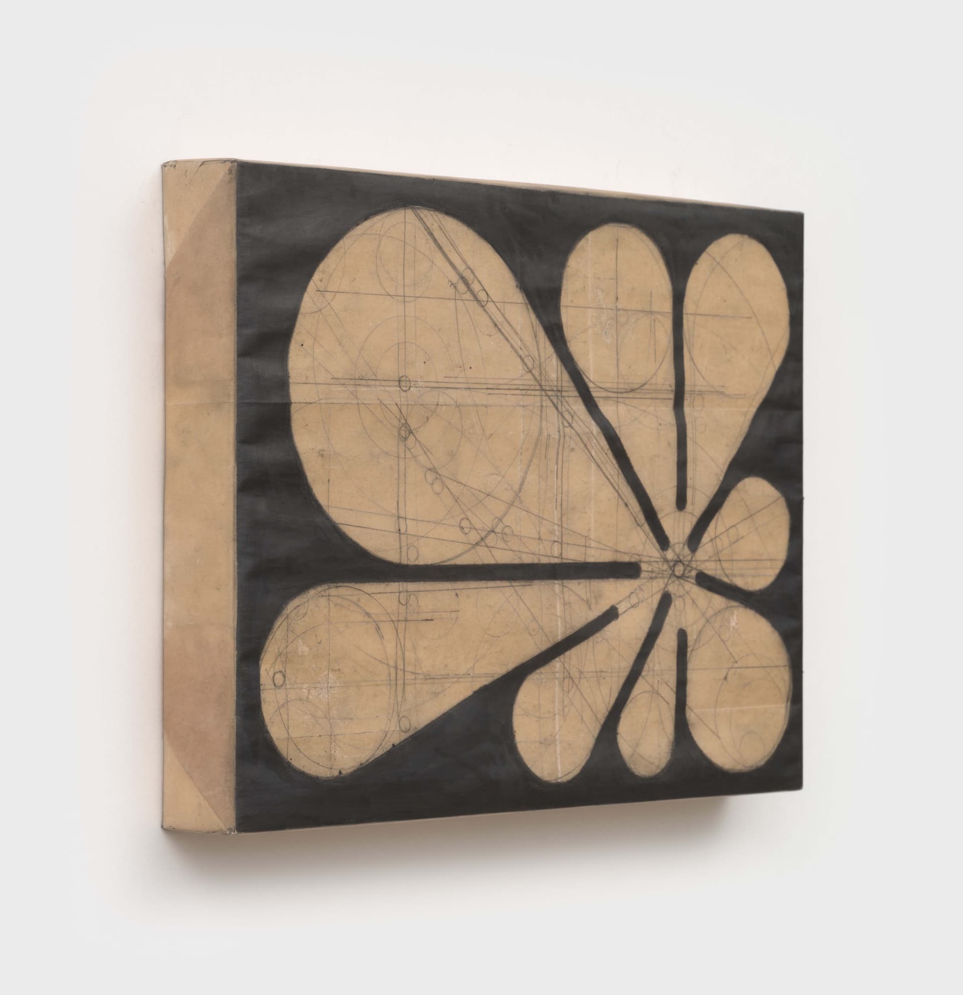 Kai Jenrette. No title, 2024. Graphite on waxed newsprint over panel. 9 × 12 × 1.5 inches.