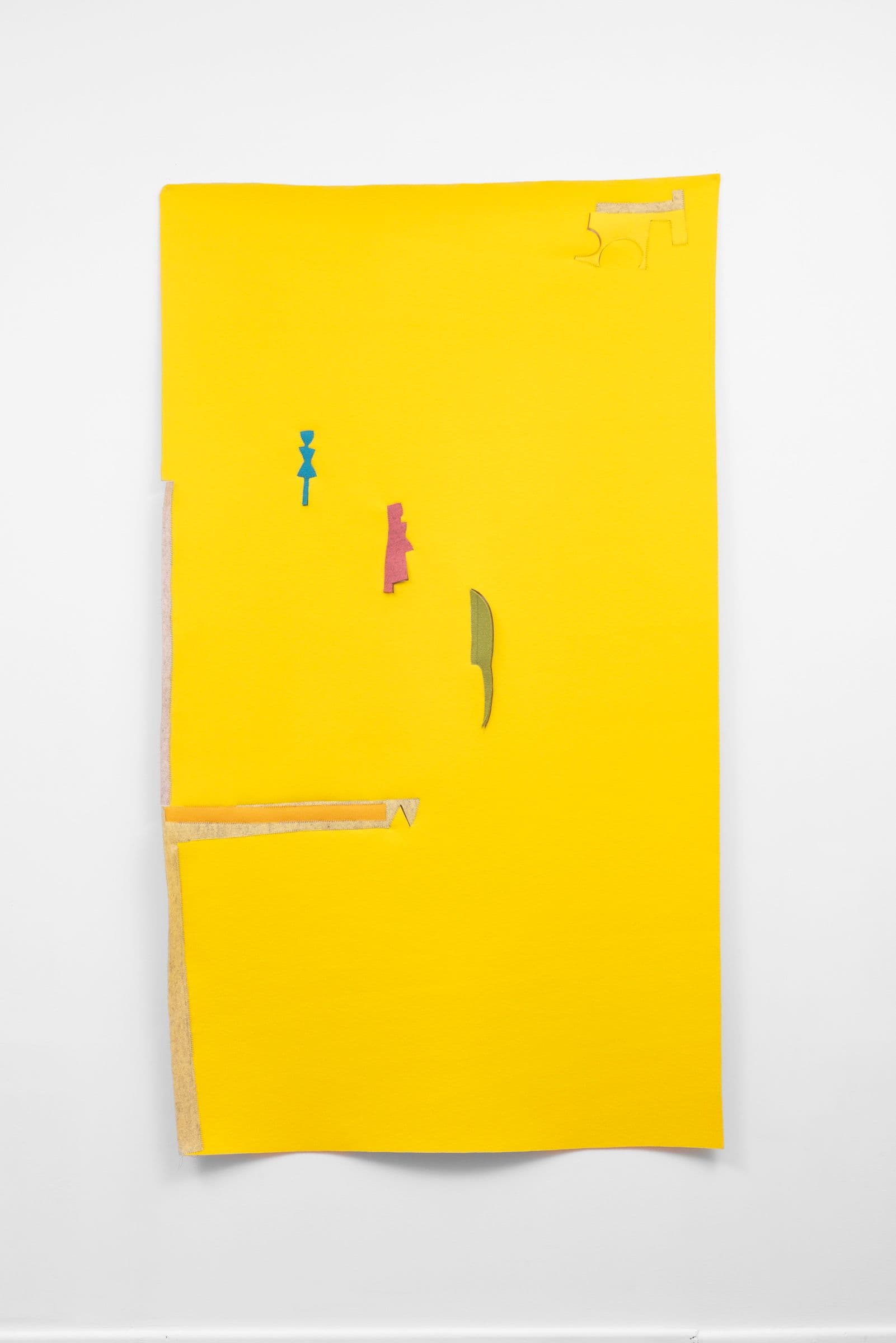 Cyrilla Mozenter. Note Values, 2024. Industrial wool felt hand stitched with silk thread. 72 ½ × 42 ½ inches.