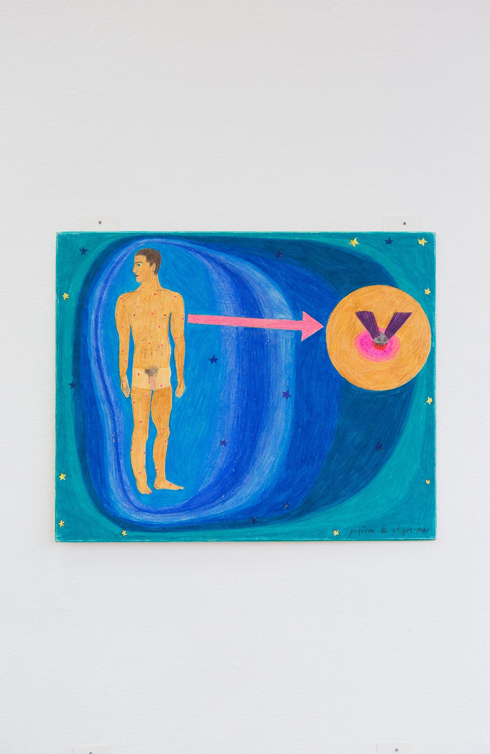 Alix Van Der Donckt-Ferrand. Piqûre de Stique-Mou, 2022. Pencil crayon and graphite on matboard. 8.5 x 10 inches.