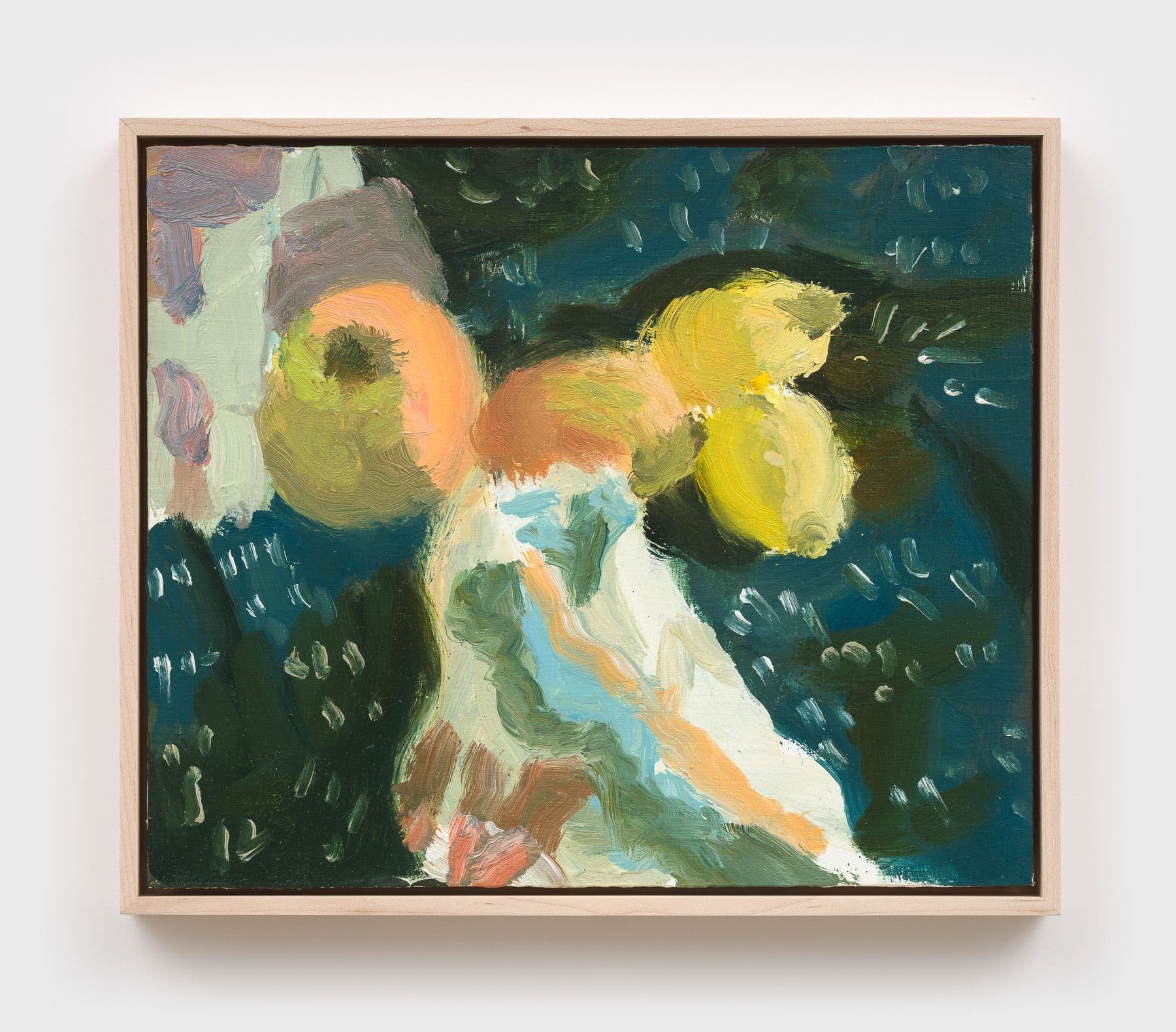 Owen Westberg. waterfall, 2025. Oil on birch panel. 10 ⅛ × 12 inches.