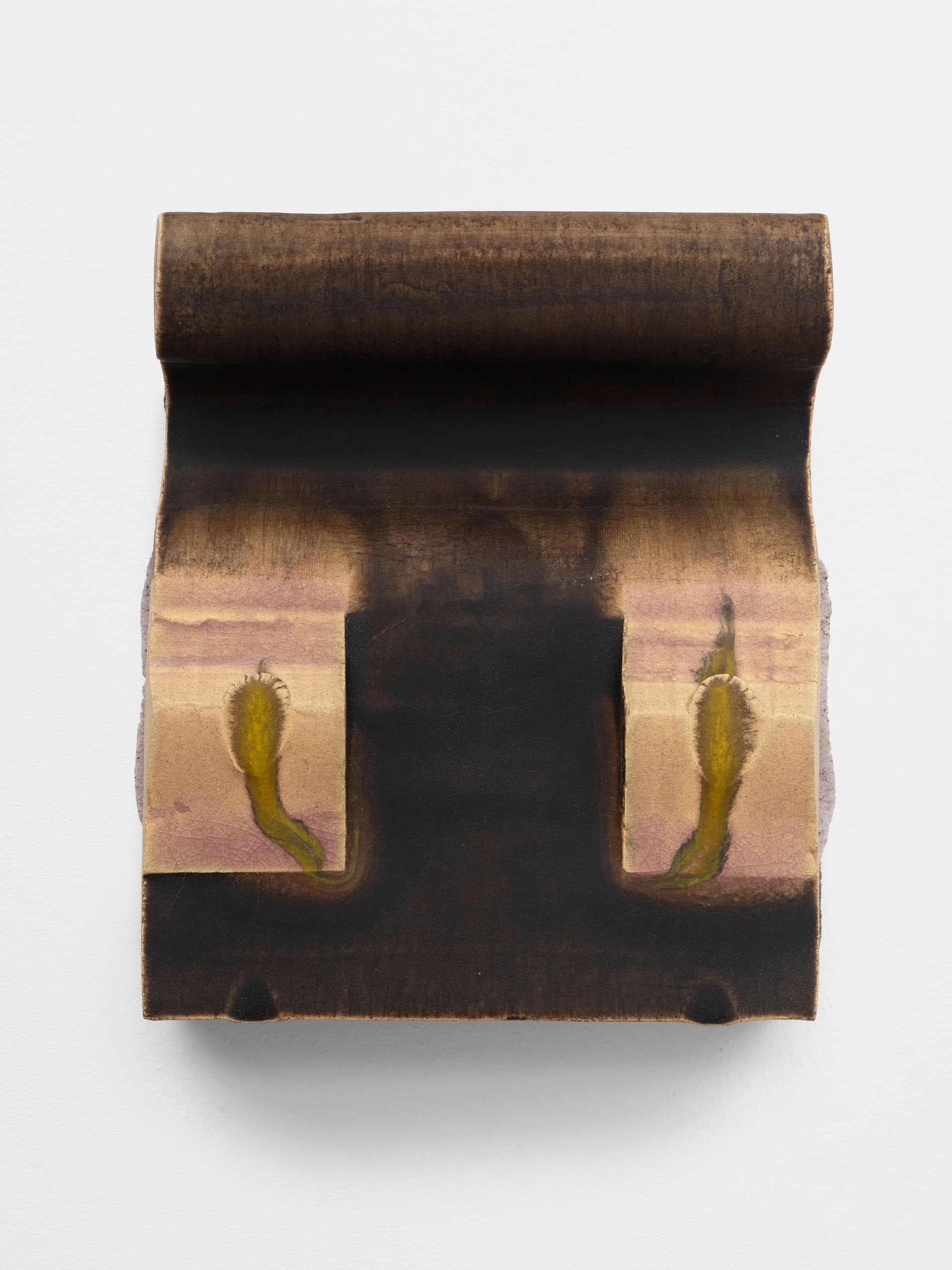 CrossLypka. N Scarfeda, 2024. Glazed ceramic. 12 × 10 × 4 ¼ inches.