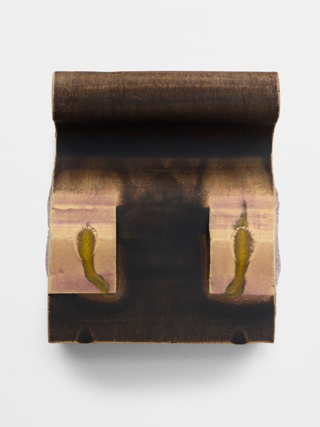 CrossLypka. N Scarfeda, 2024. Glazed ceramic. 12 × 10 × 4 ¼ inches.