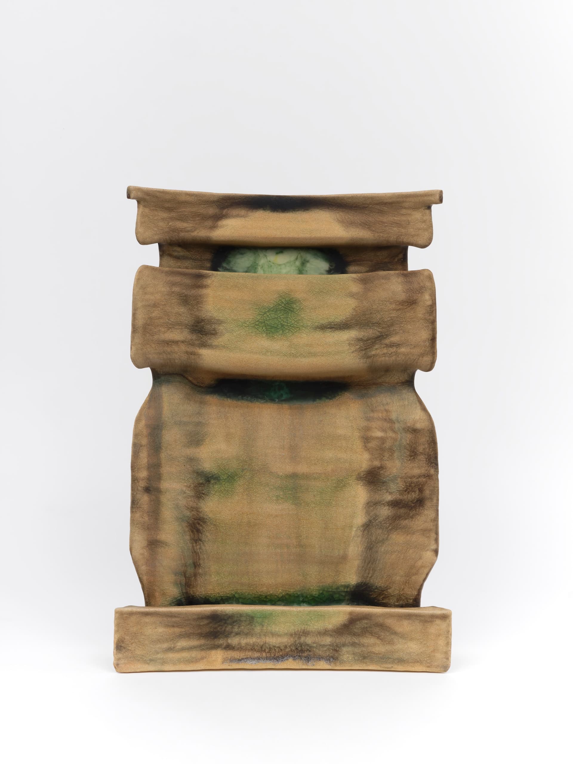 CrossLypka. d.e.w., 2024. Glazed ceramic. 23 × 14 ½ × 6 inches.