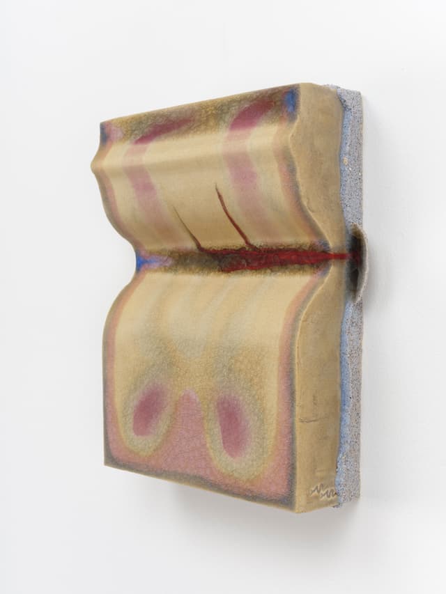 CrossLypka. Lave, 2023. Glazed ceramic. 14 ½ × 11 × 3 ½ inches.