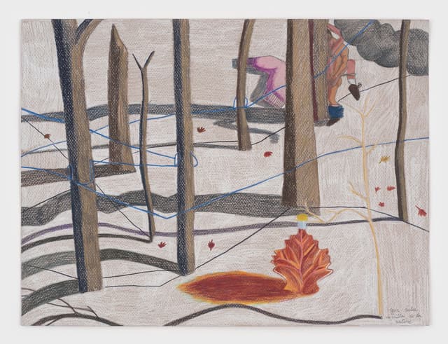 Alix Van Der Donckt-Ferrand. <i>Liaisons</i>, 2025. Color pencil and graphite on paper. 12 × 16 inches (15 × 19 inches framed).