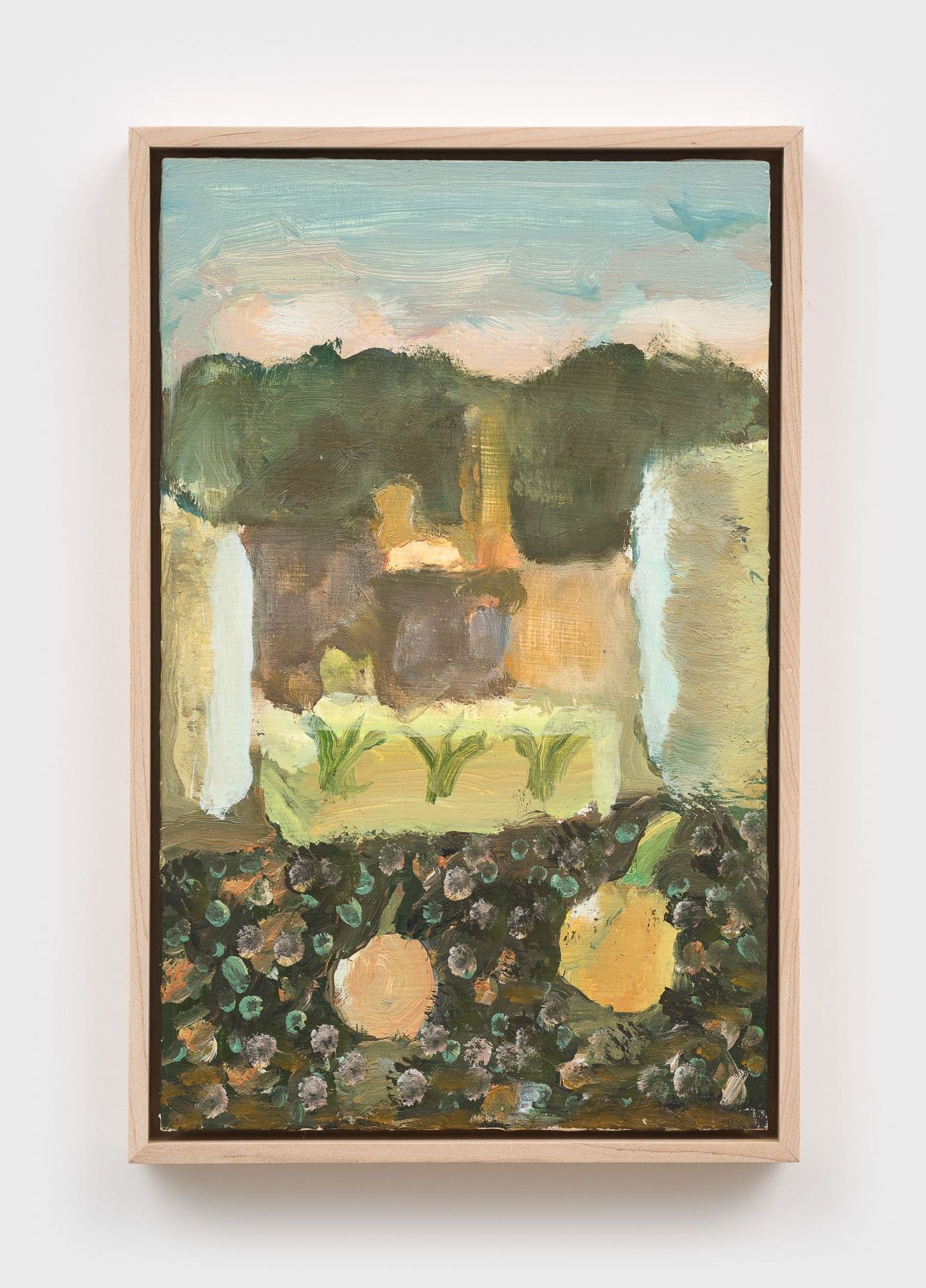 Owen Westberg. Medievalism, 2025. Oil on birch panel. 12 × 7 ⅝ inches.