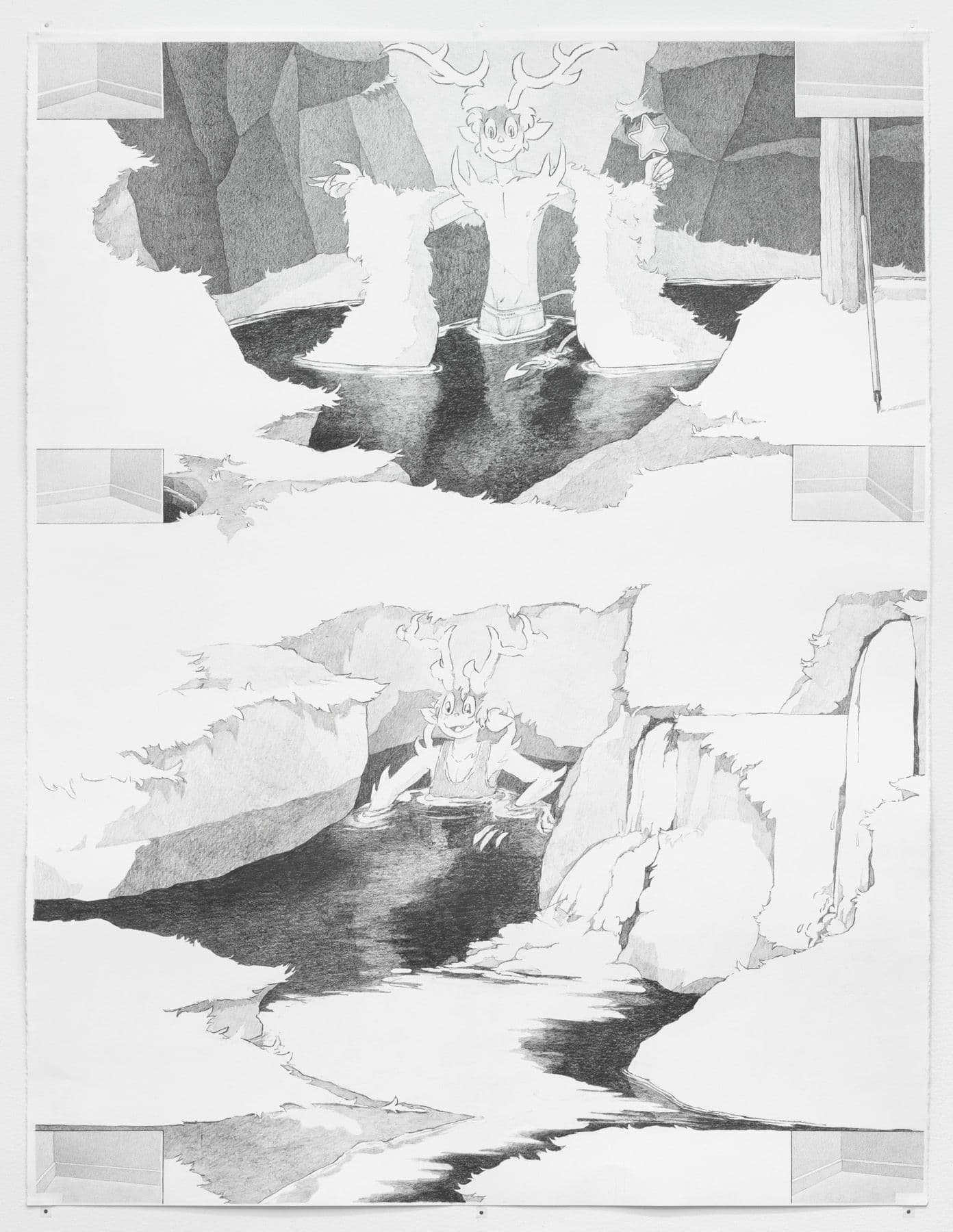 Paul Peng. Ground, 2021.
Graphite on paper. 50 x 38 inches.