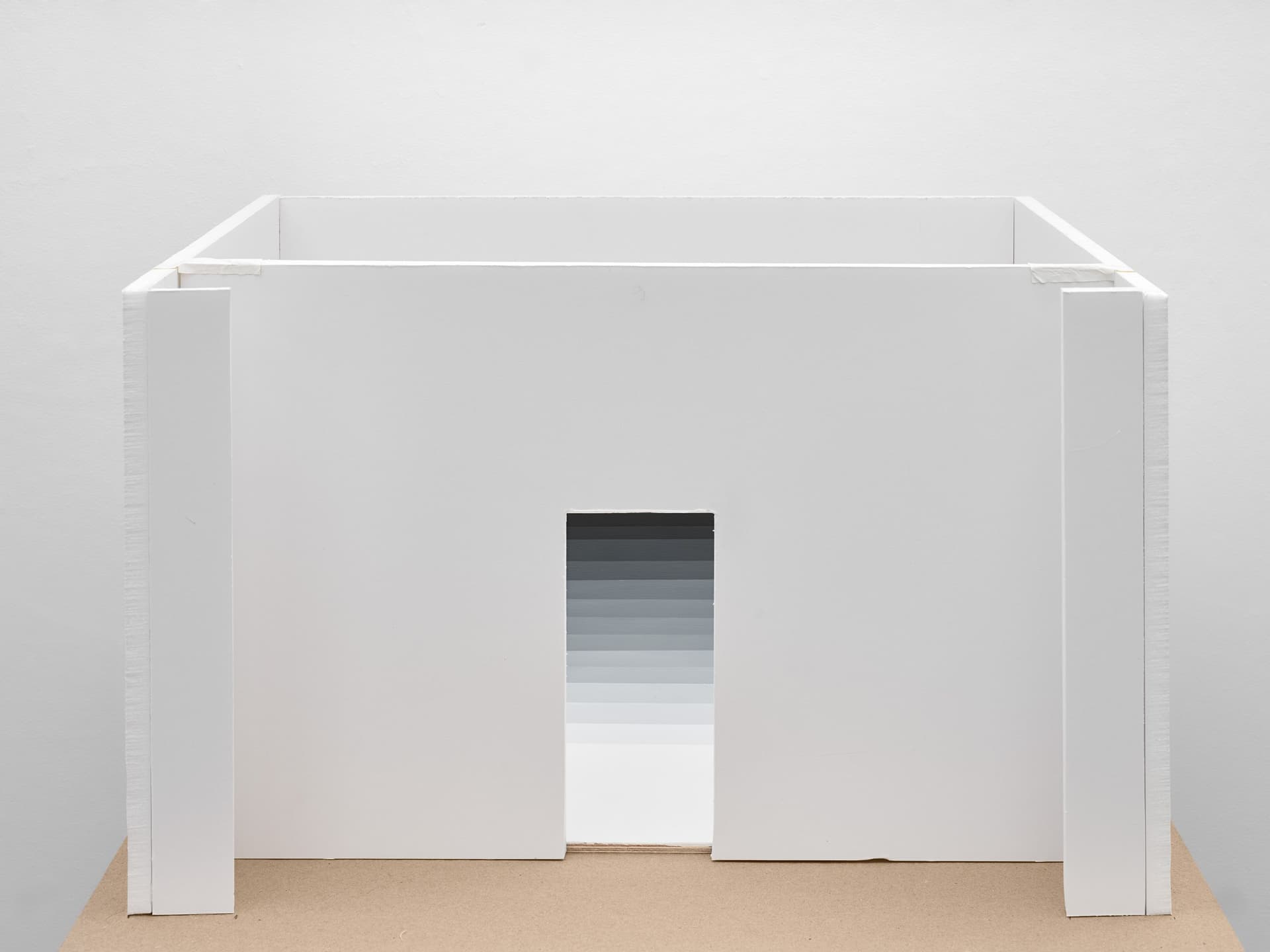 Al Svoboda. Proposition (grayscale) (maquette), 2023-24. Flashe on plywood in 14 parts. 4 × 8 inches each.