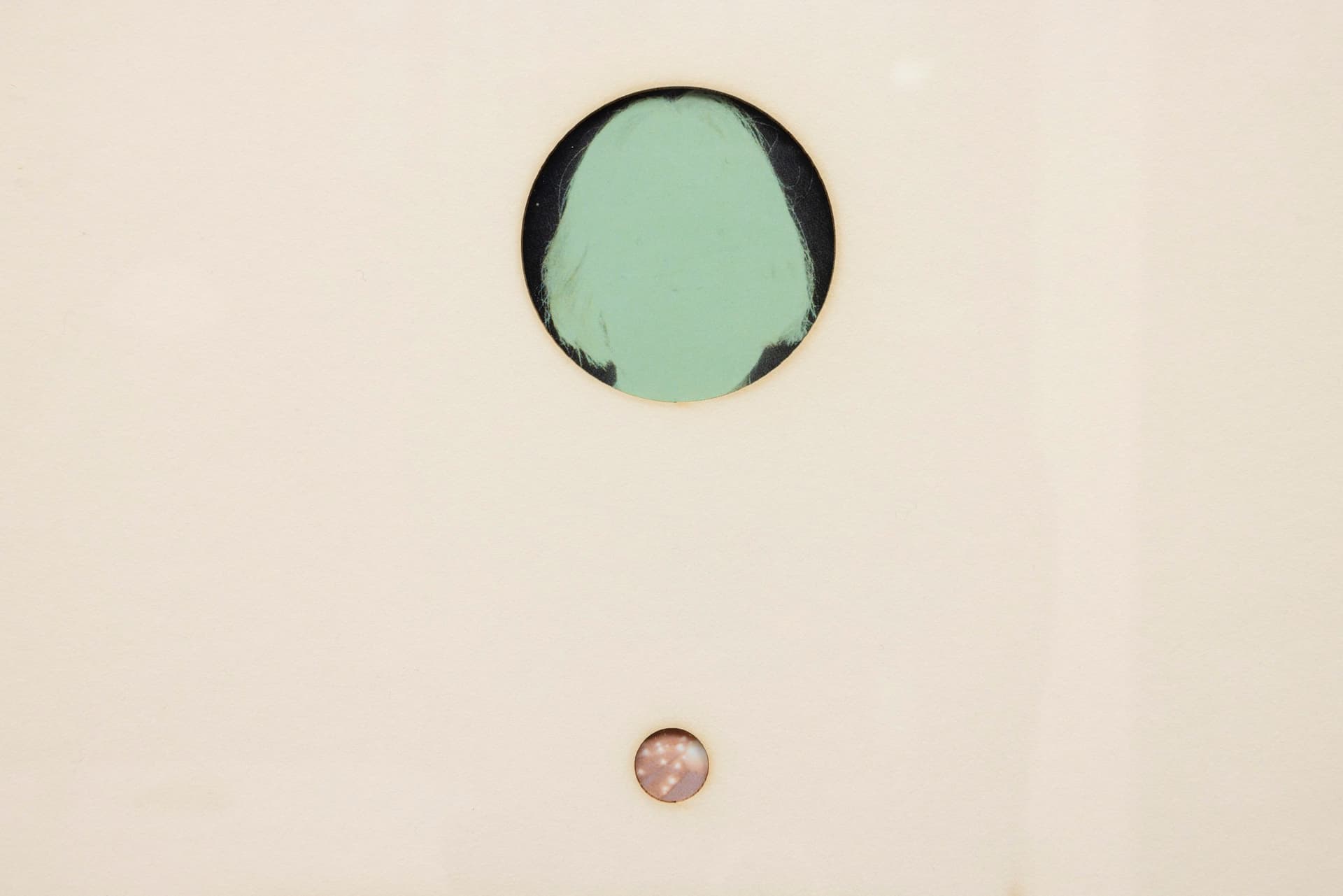 Marisa Kriangwiwat Holmes. Group Setting Compliment (Detail), 2024. 8 individual glossy giclée prints, matboard, found frame. 23 × 16.75 inches.