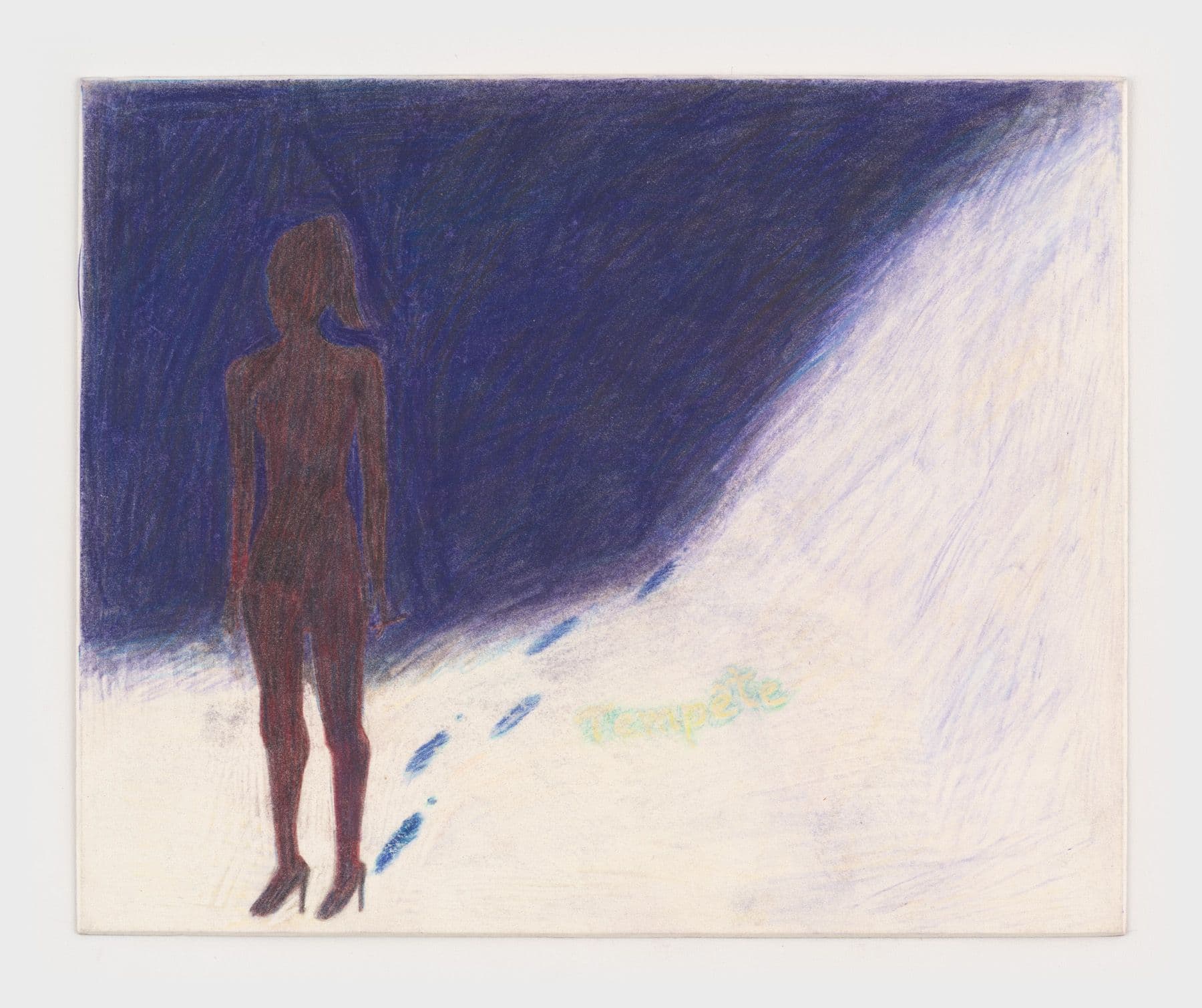 Alix Van Der Donckt-Ferrand. Caminante, no hay camino, 2024. Color pencil on matboard. 8.5 × 10.5 inches.