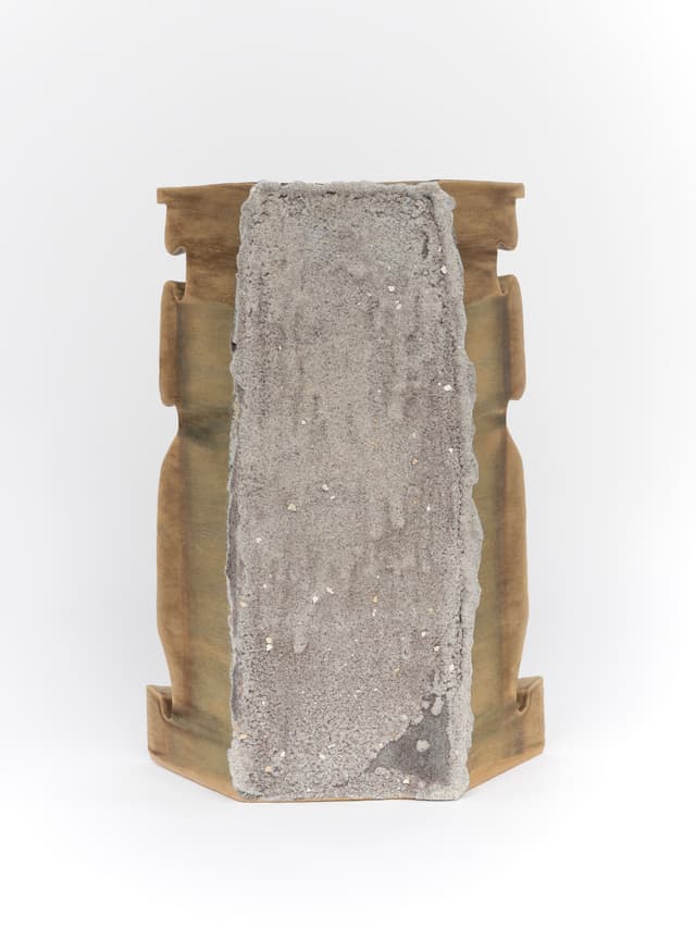 CrossLypka. d.e.w., 2024. Glazed ceramic. 23 × 14 ½ × 6 inches.