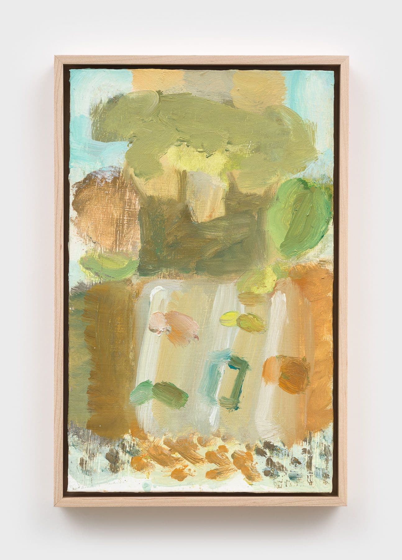 Owen Westberg. pale music, 2025. Oil on birch panel. 12 × 7 ⅝ inches.