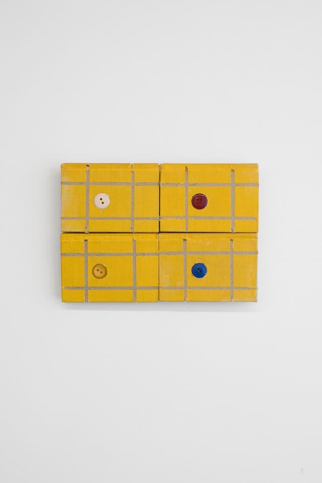 Bronson Smillie. Pooh hears a Buzzing Noise, 2025. Mini book box set, buttons. 5.5 x 7.5 inches.