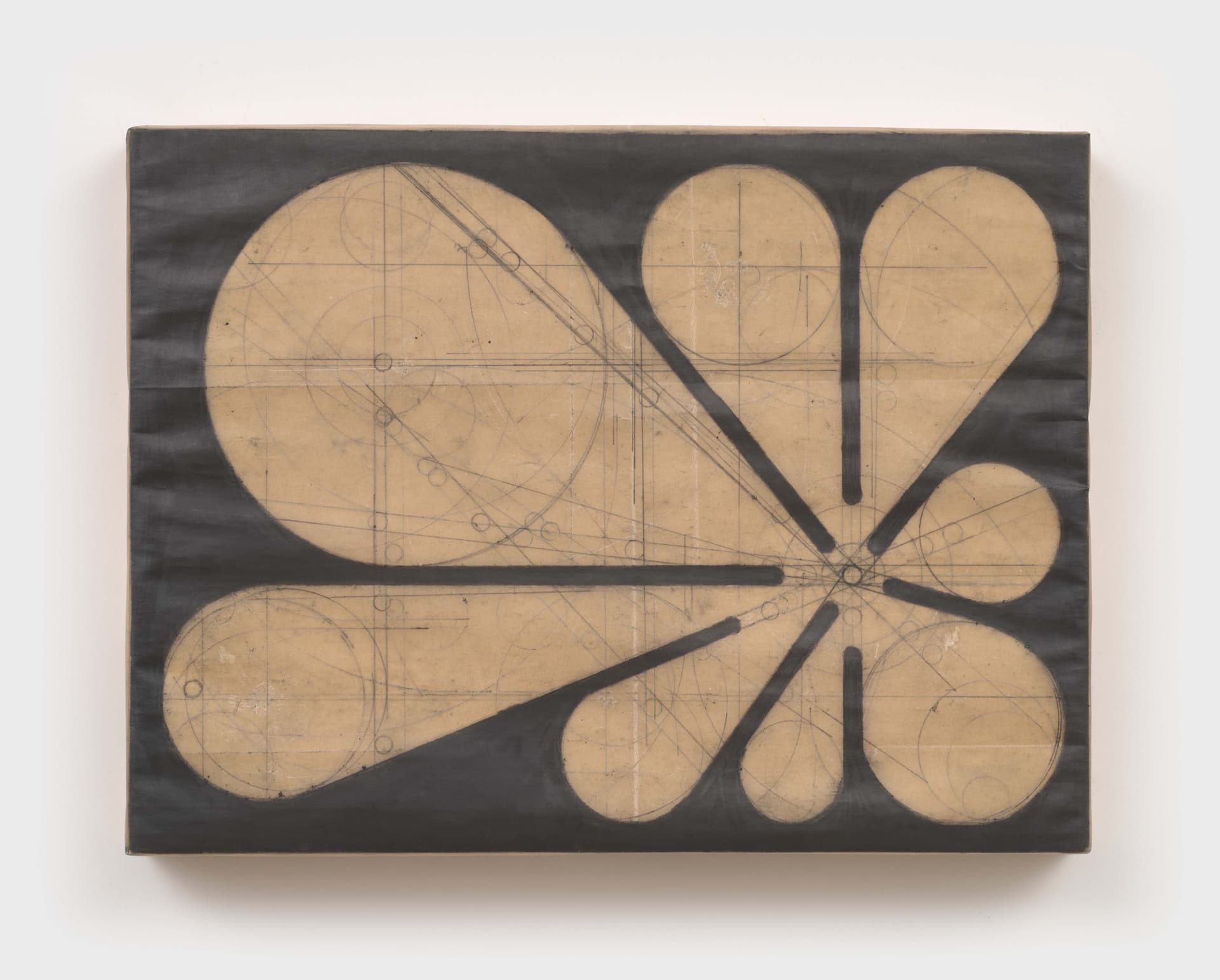 Kai Jenrette. No title, 2024. Graphite on waxed newsprint over panel. 9 × 12 × 1.5 inches.