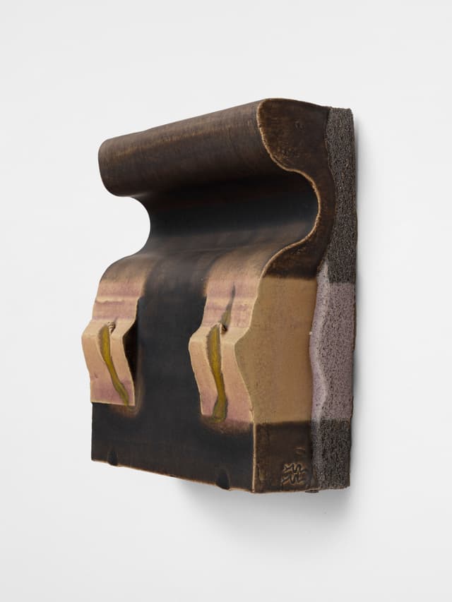 CrossLypka. N Scarfeda, 2024. Glazed ceramic. 12 × 10 × 4 ¼ inches.