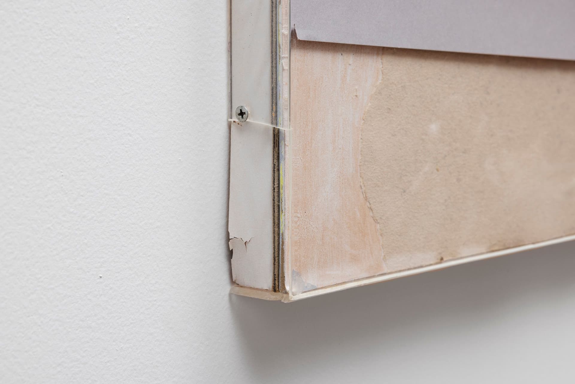 Marisa Kriangwiwat Holmes. Sick Note (Detail), 2024. Silkscreen on silk and lace pillow, hand-colored card stock, acrylic frame. 30.25 × 20.5 inches.