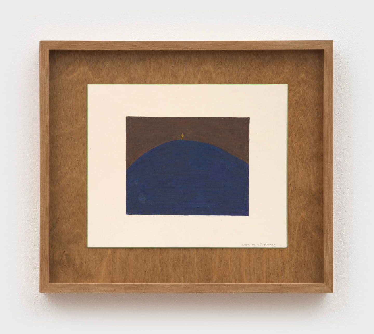 Alix Van Der Donckt-Ferrand. Croix du Mont Royal, 2023. Pencil crayon and graphite on matboard. 13.5 x 15.75 inches framed.