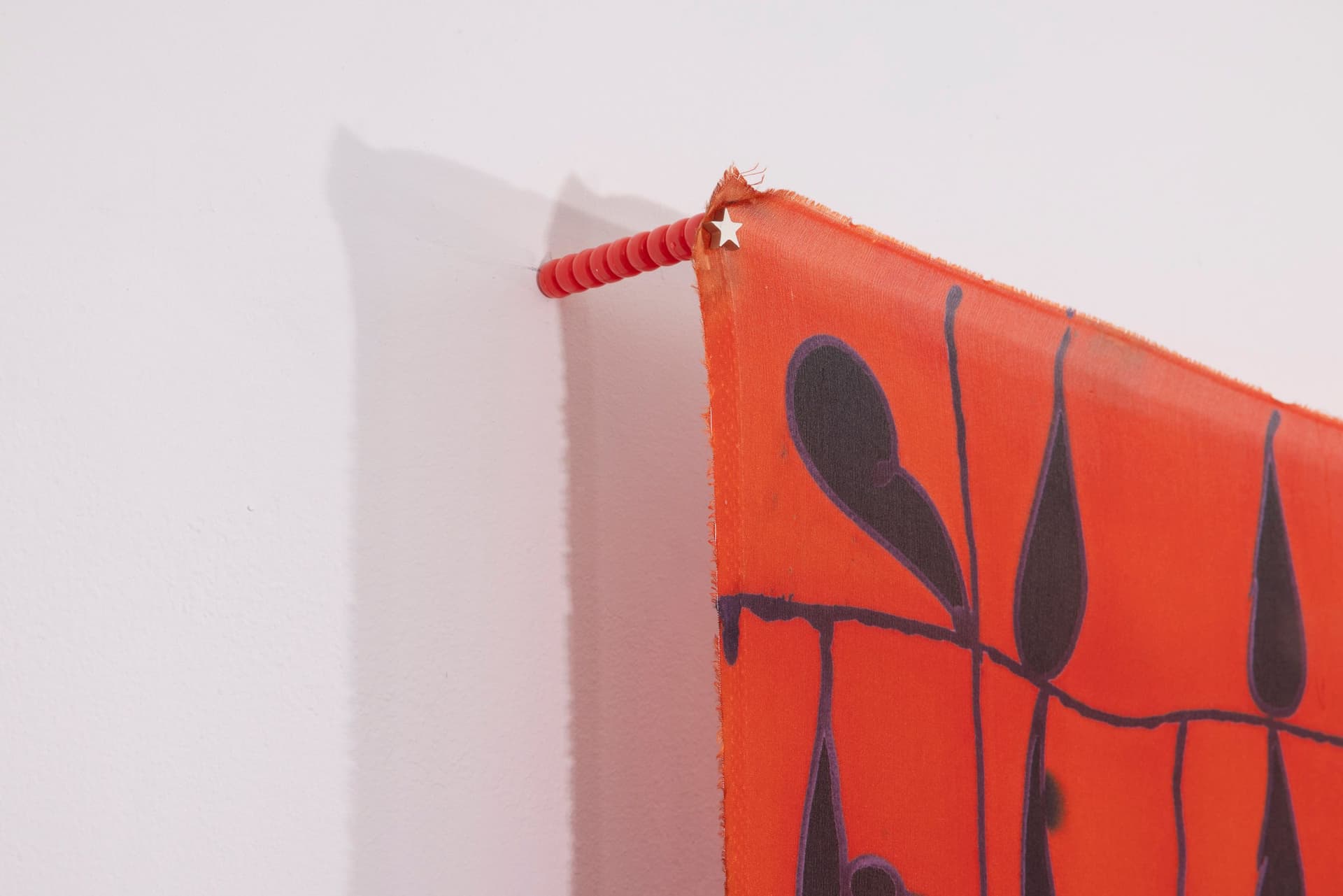 Benedict Scheuer. Rain Quenching Drought (Detail), 2025. Hand Dyed 8mm Habotai Silk. 44 ½ × 46 inches.