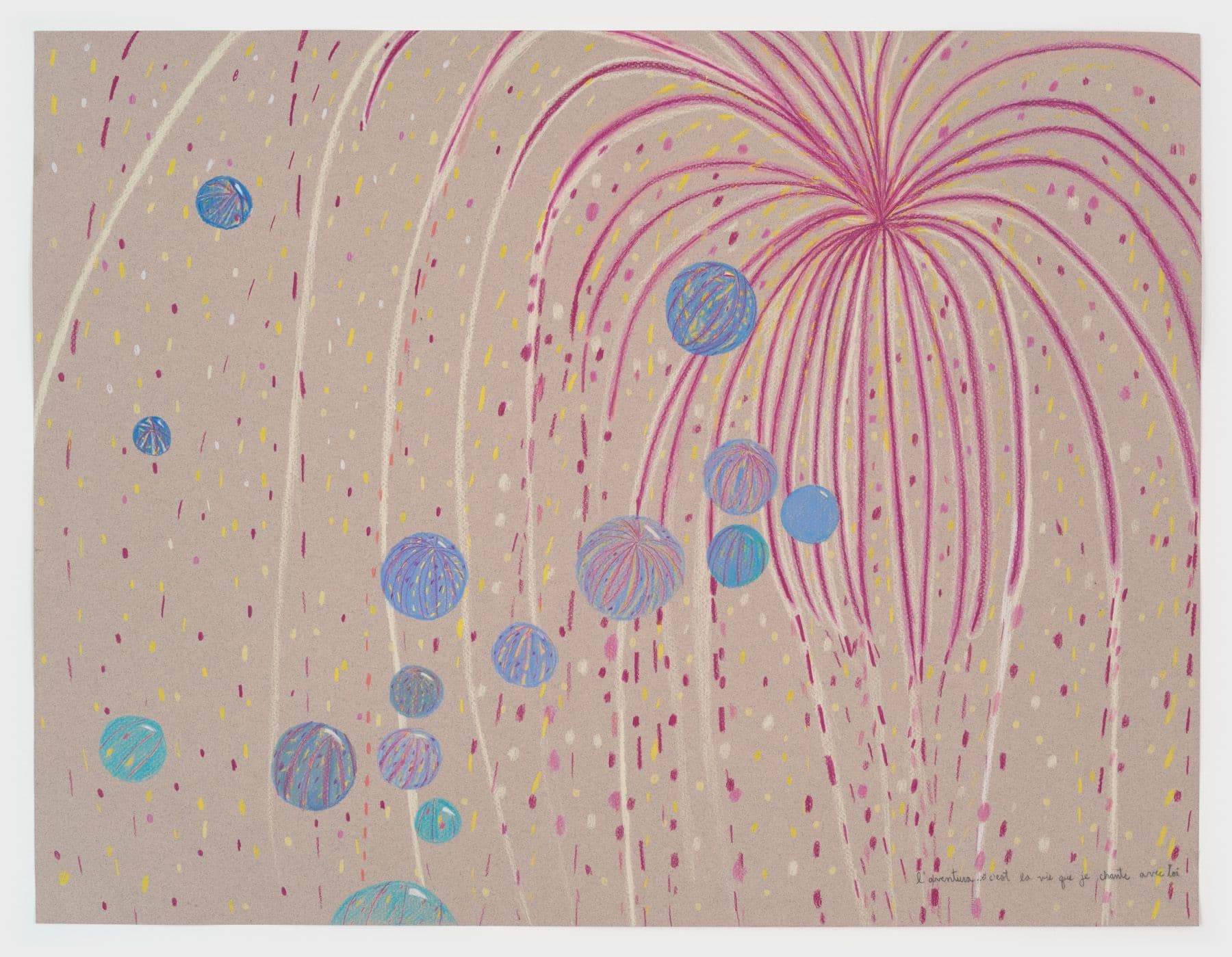 Alix Van Der Donckt-Ferrand. Vendre du rêve, 2024. Color pencil and graphite on paper. 19.5 × 25.5 inches.