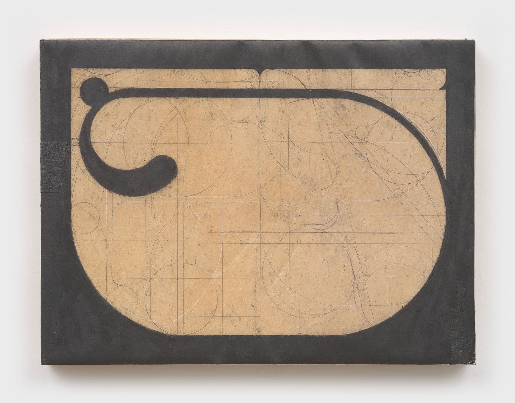 Kai Jenrette. <i>No title</i>, 2024. Graphite on waxed newsprint over panel. 9 x 12 inches.