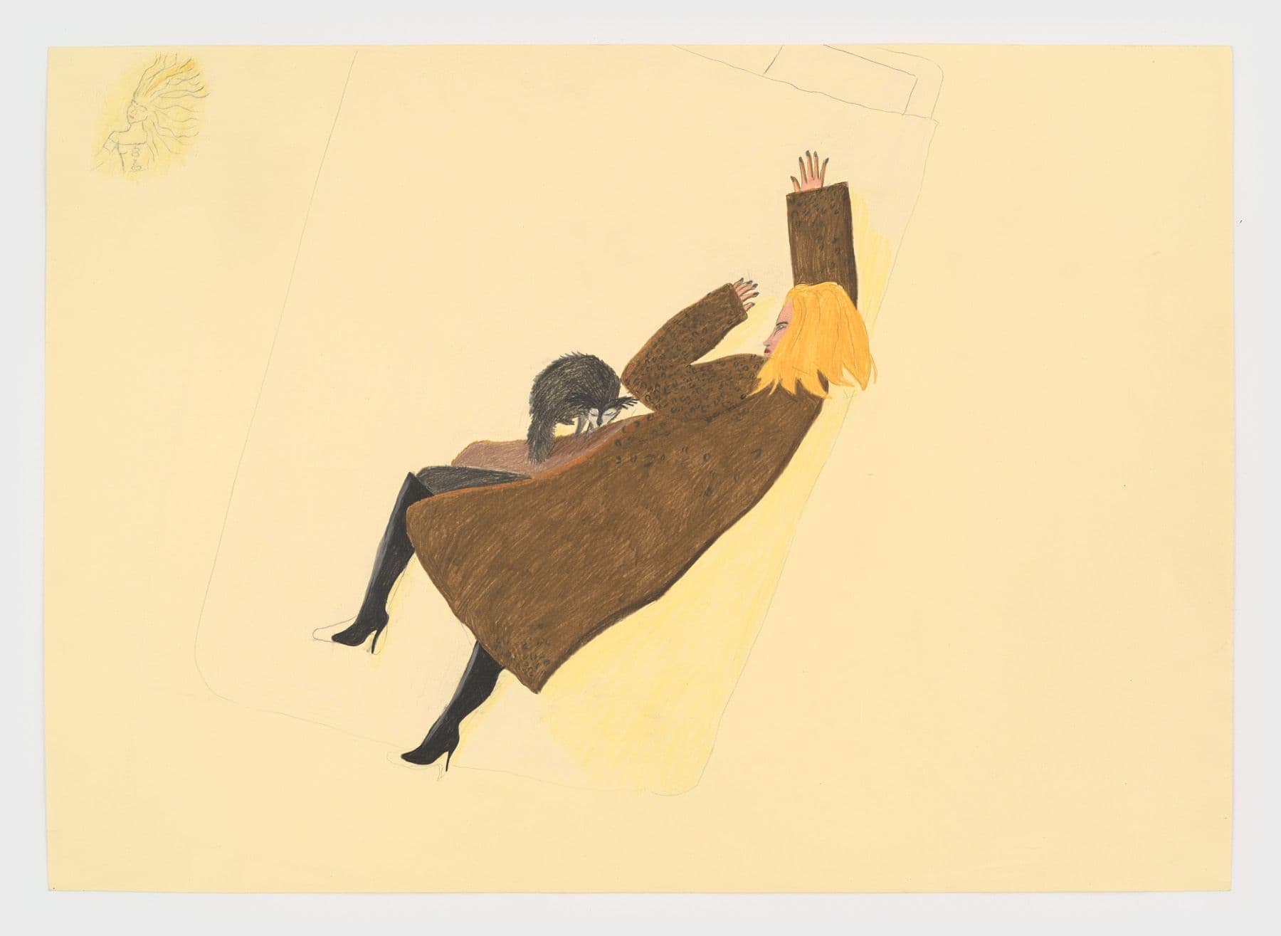 Alix Van Der Donckt-Ferrand. Dis, Quand Reviendras-Tu?, 2025. Color pencil and graphite on cardstock. 19.5 × 27.5 inches.