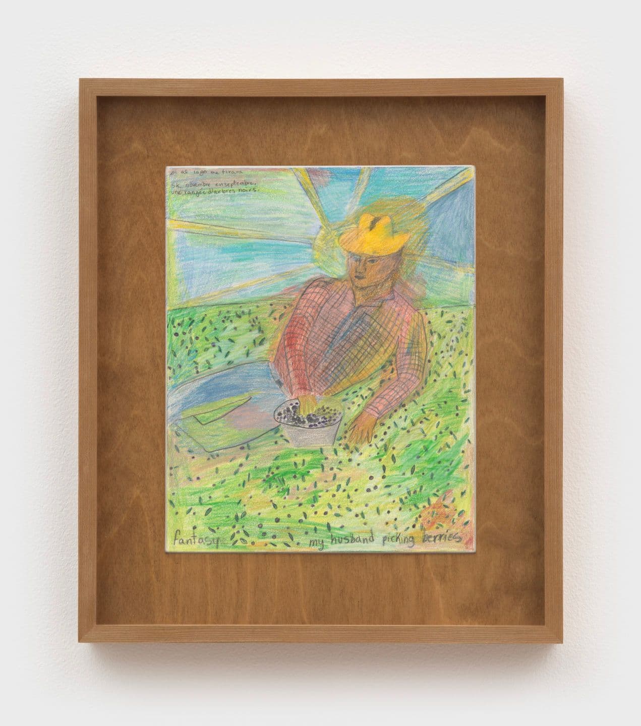 Alix Van Der Donckt-Ferrand. Sans-titre, 2020. Pencil crayon and graphite on matboard. 15.75 x 13.5 inches framed.