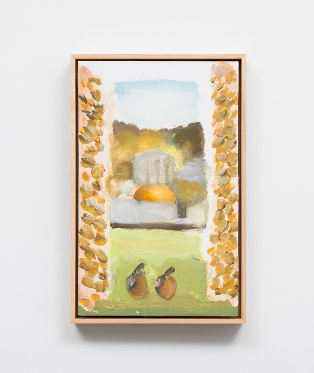 Owen Westberg. autumn, 2024. Oil on birch panel. 12 ¾ × 8 ½ inches.