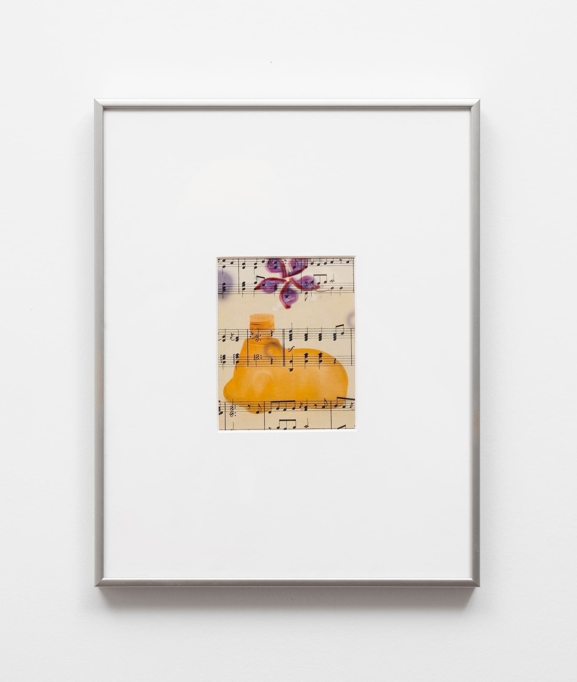 Marisa Kriangwiwat Holmes. Song Notes, 2024. Inkjet print on antique piano paper. 5 × 4 inches (14 × 11 inches framed).