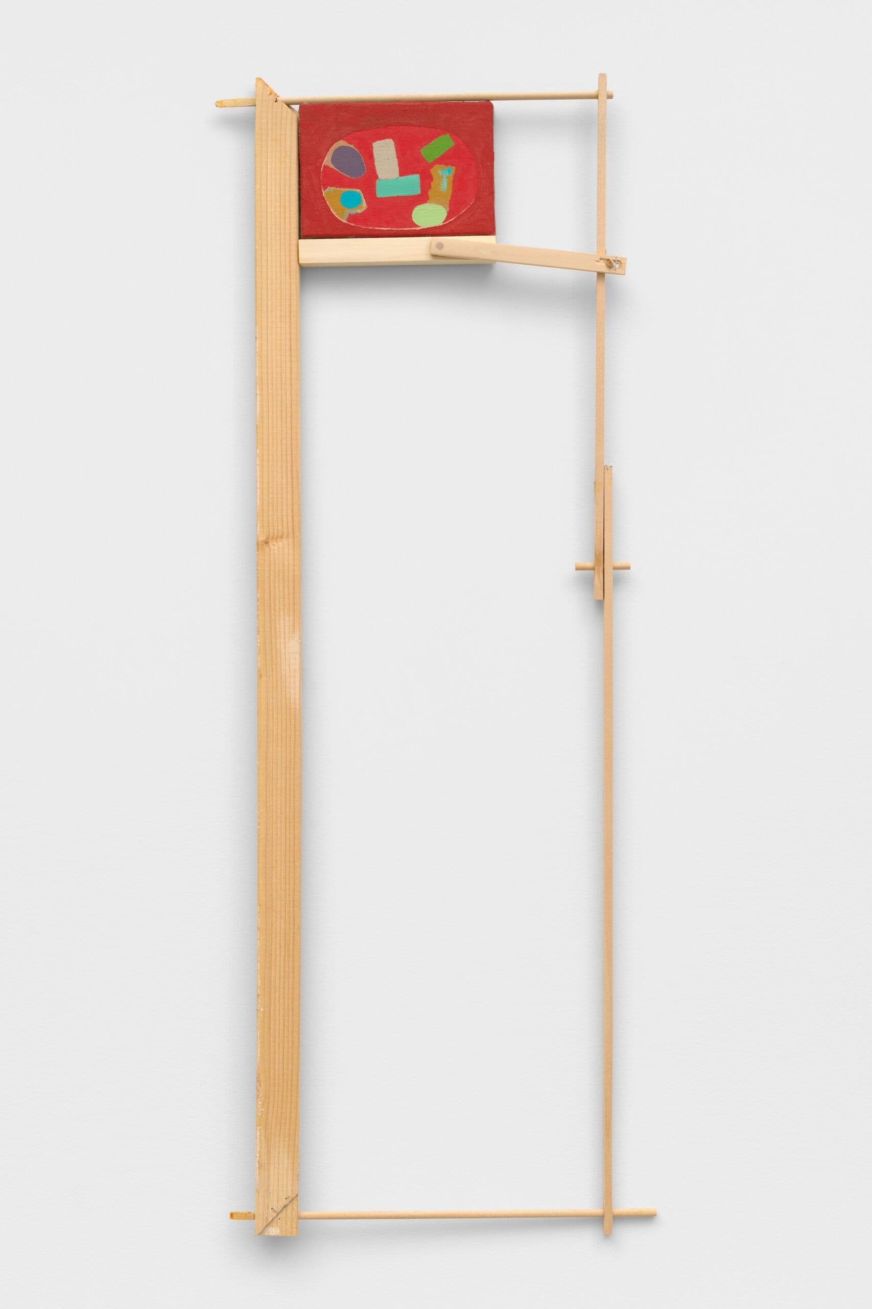 Al Svoboda. to draw out where it is pointing, 2022. Oil on linen, wood. 36 x 12 inches.