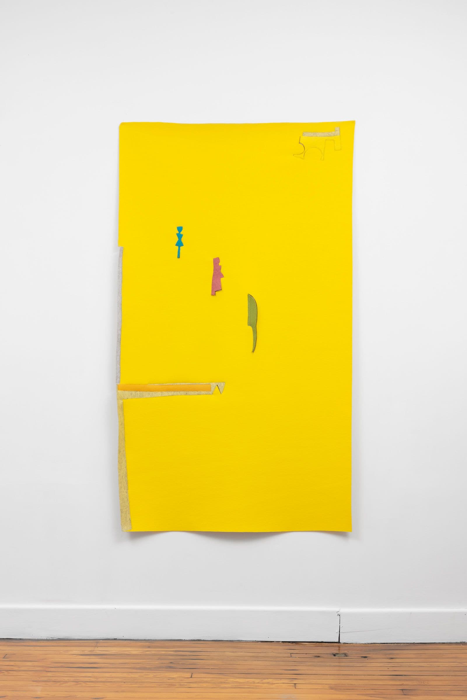 Cyrilla Mozenter. Note Values, 2024. Industrial wool felt hand stitched with silk thread. 72 ½ × 42 ½ inches.