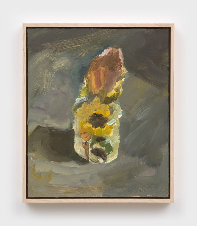 Owen Westberg. sunflower, 2025. Oil on birch panel. 12 × 10 ⅛ inches.