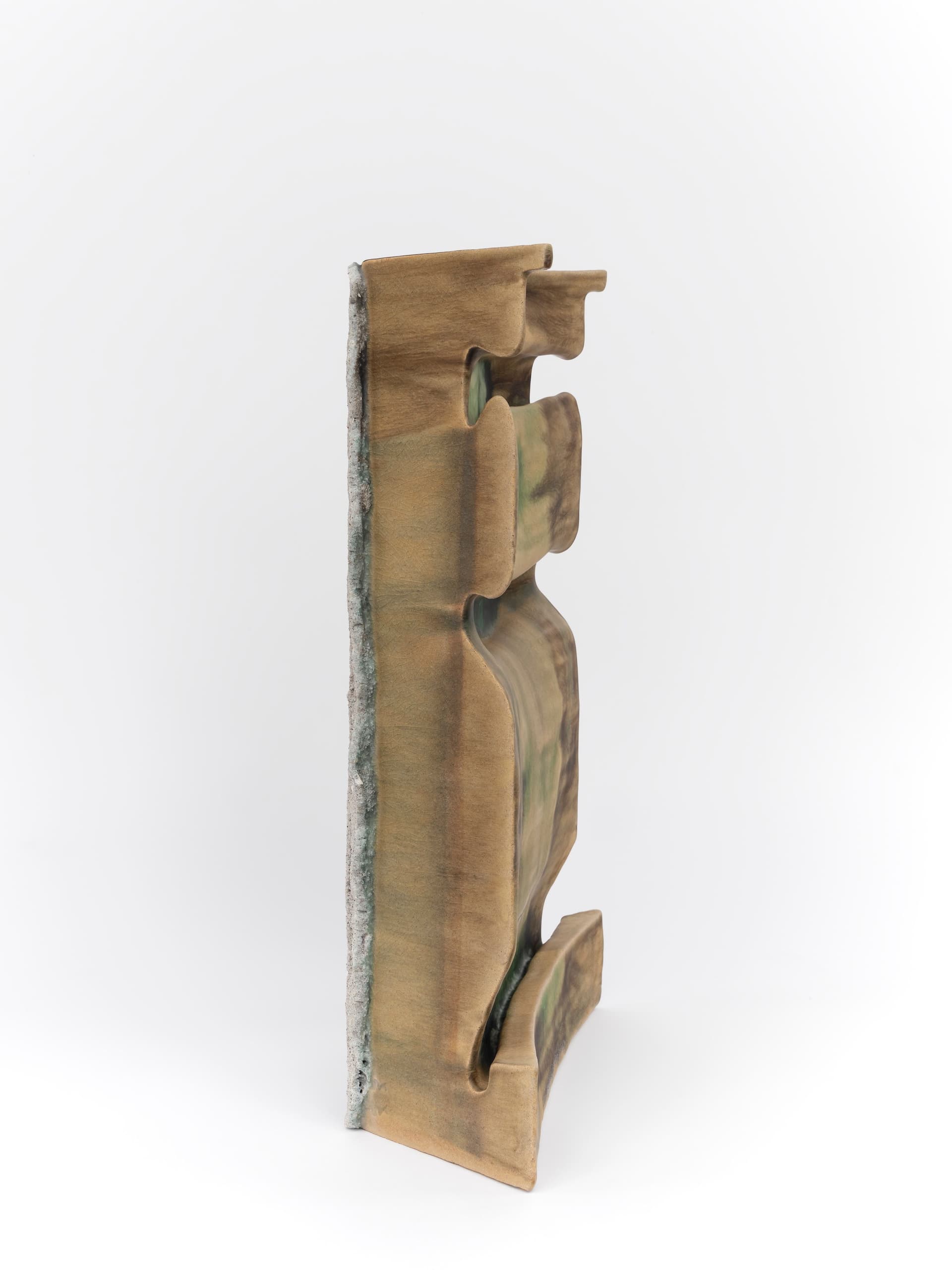 CrossLypka. d.e.w., 2024. Glazed ceramic. 23 × 14 ½ × 6 inches.