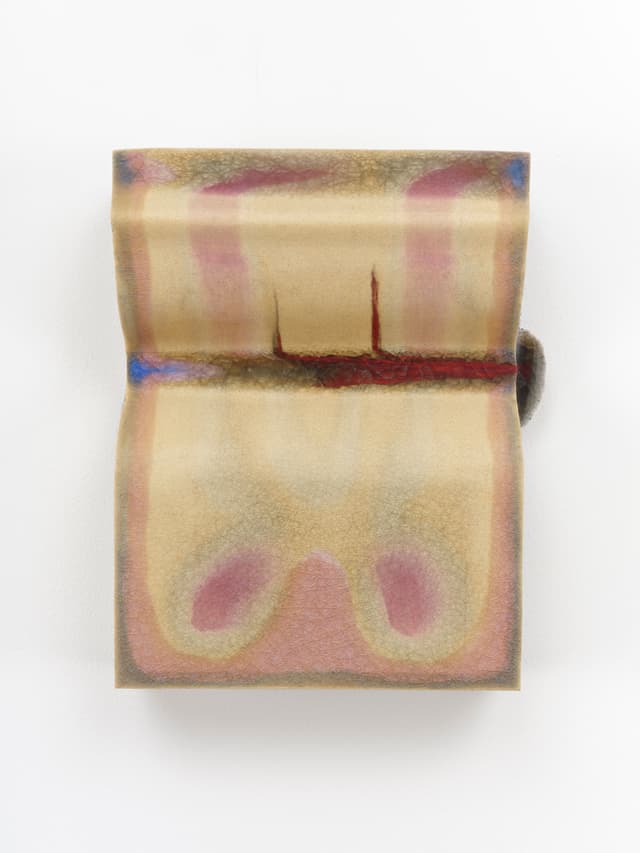 CrossLypka. Lave, 2023. Glazed ceramic. 14 ½ × 11 × 3 ½ inches.